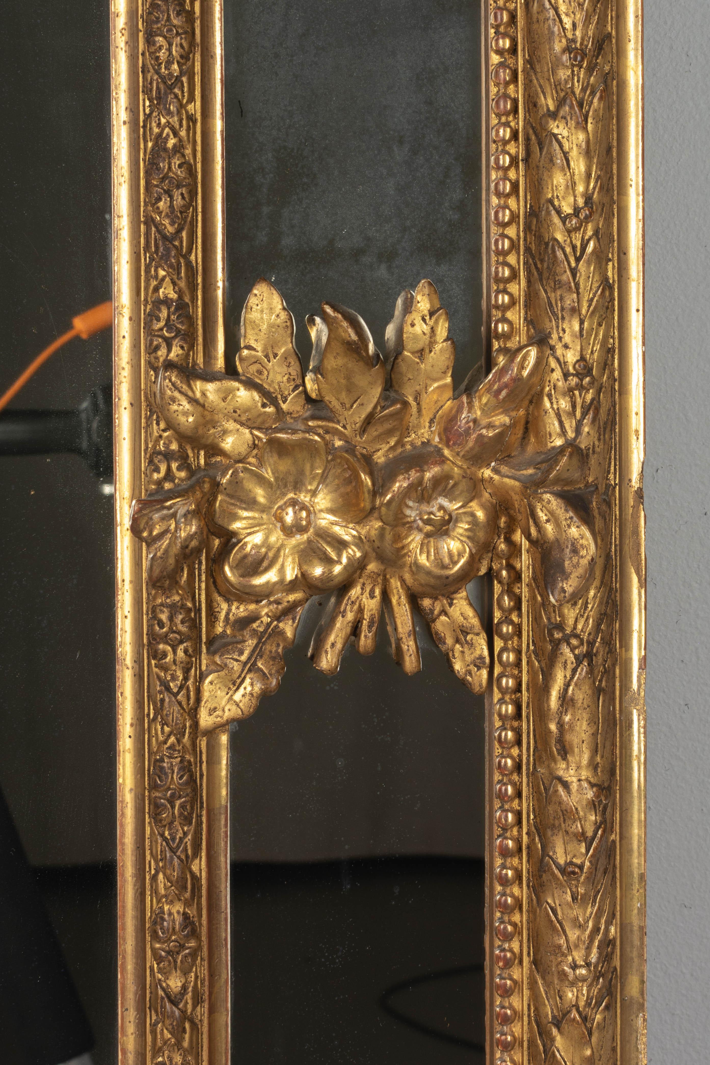 19th Century French Louis XV Style Gilded Parclose Mirror In Good Condition For Sale In Winter Park, FL