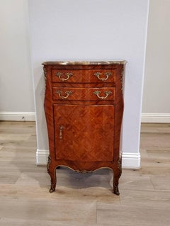 19th Century French Louis XV Style Gilt Bronze Mounted Cabinet