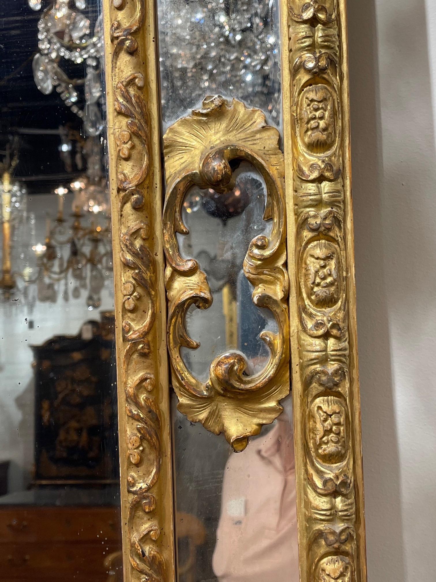 19th Century French Louis XV Style Giltwood Floor Mirror For Sale at ...