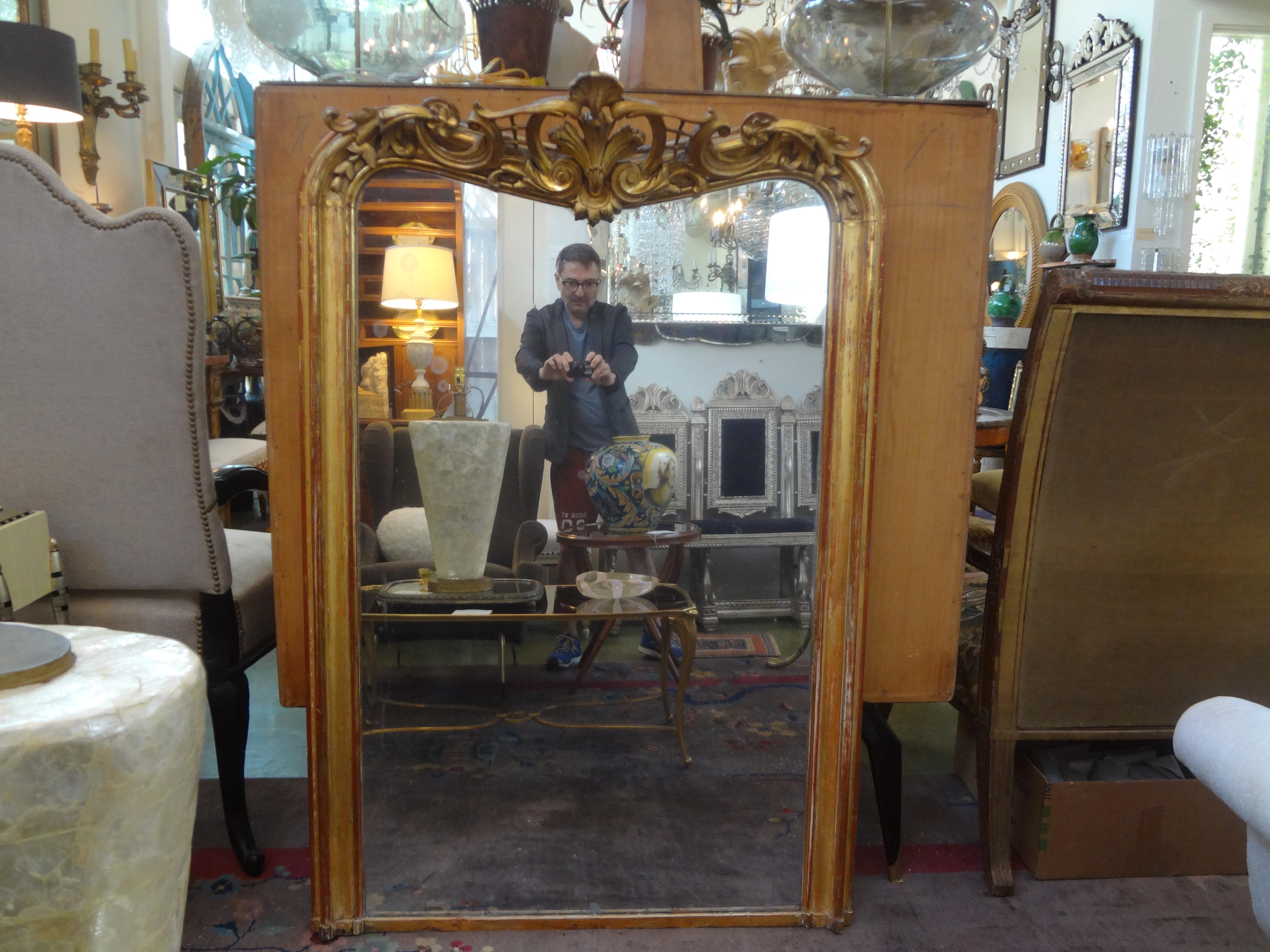 19th Century French Louis XV Style Giltwood Mirror 5