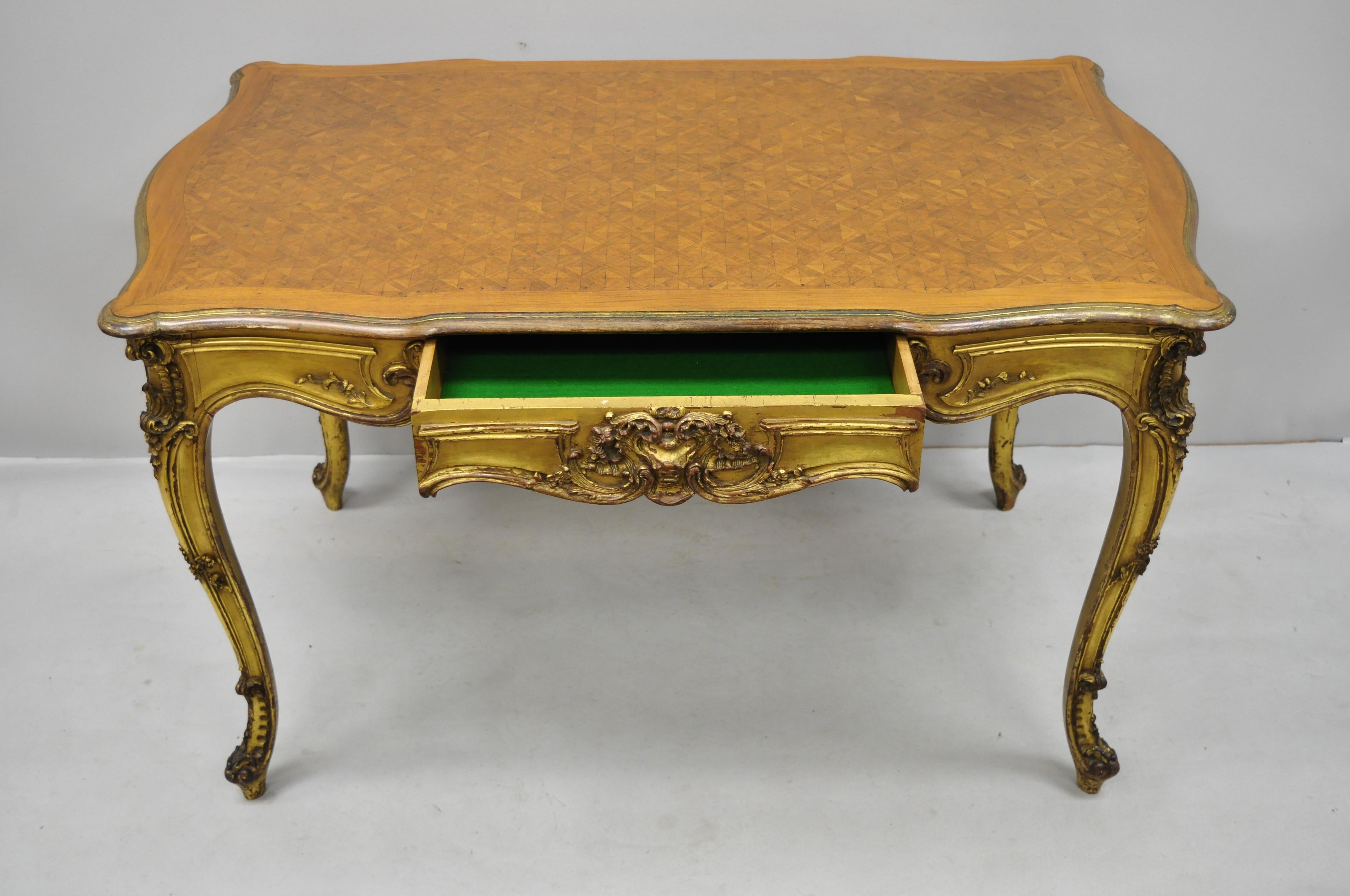 antique gold desk