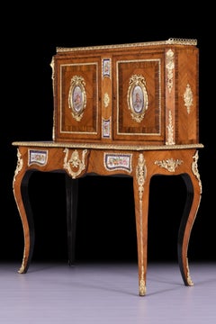 19th Century French Louis XV Style Kingwood & Ormolu Mounted Bonheur Du Jour