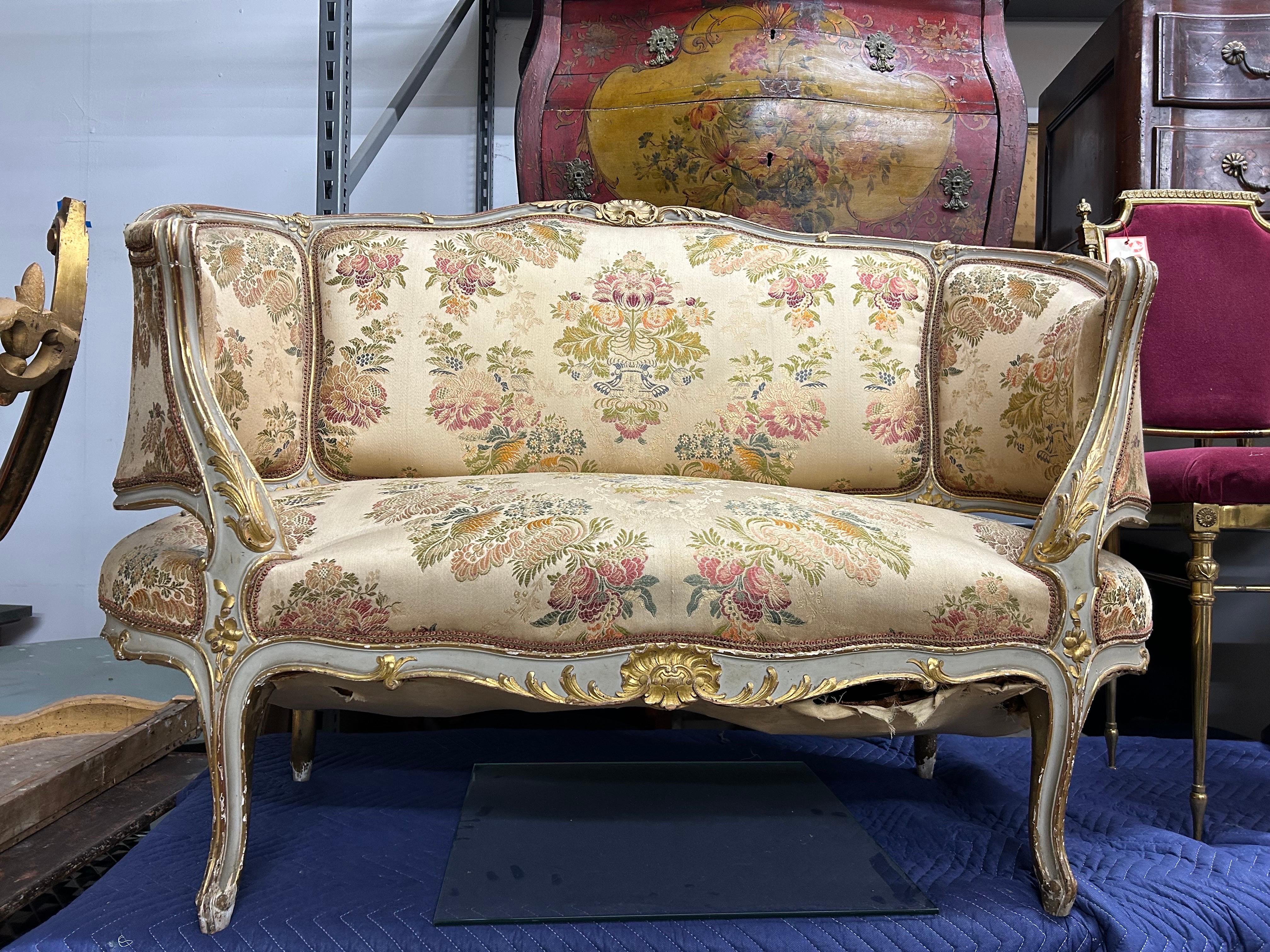 Causeuse française du 19ème siècle de style Louis XV en vente 7