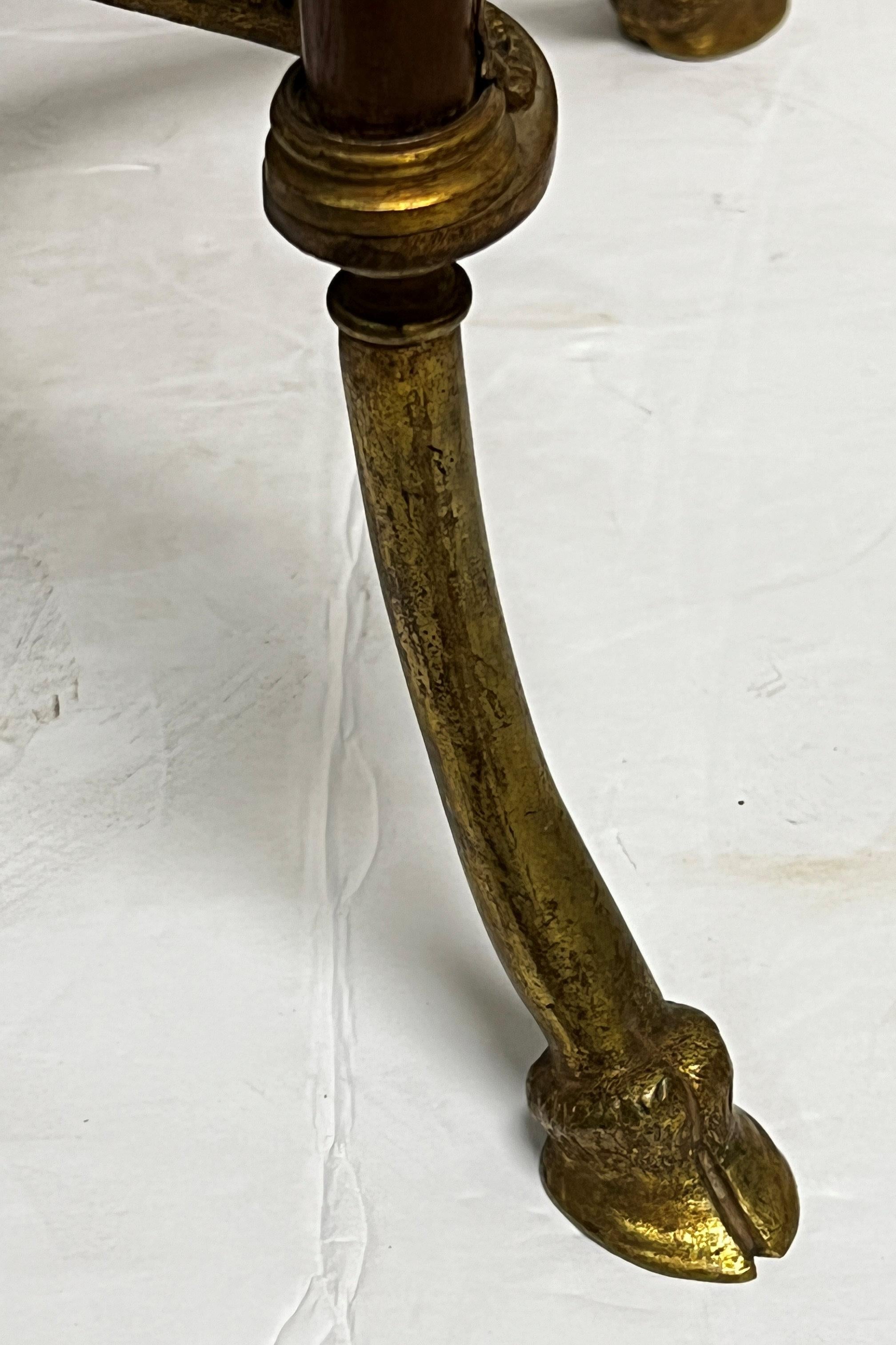 19th Century French Louis XV Style Marble and Bronze Side Table For Sale 4
