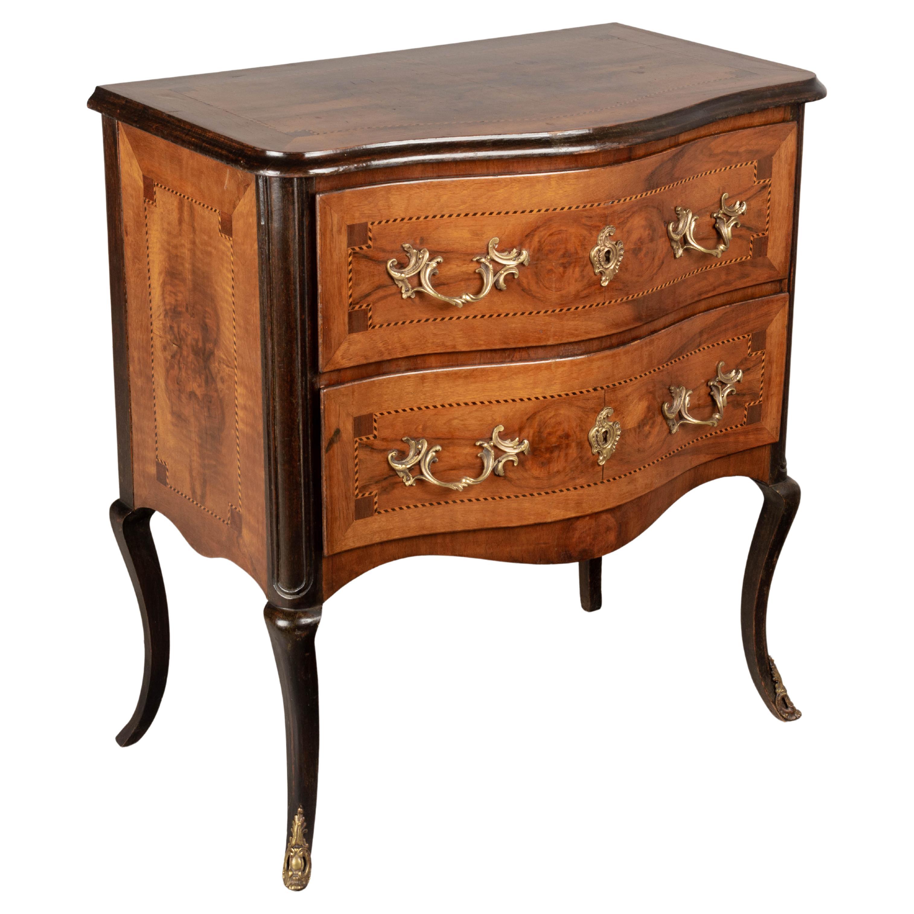 19th Century French Louis XV Style Marquetry Commode