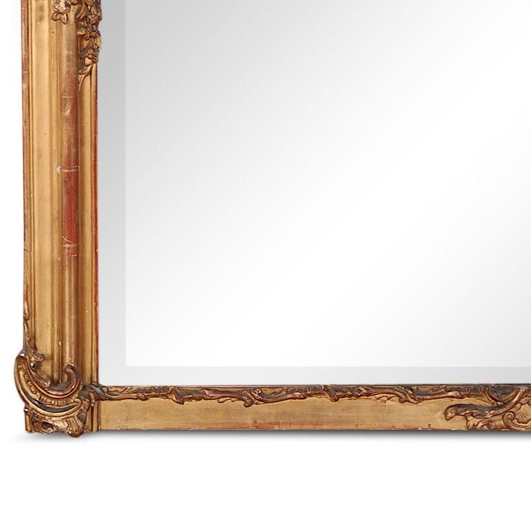 19th Century French Louis XV Style Mirror Napoleon III, France In Good Condition In Vancouver, British Columbia