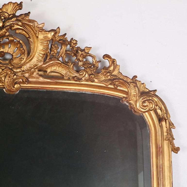 Late 19th Century 19th Century French Louis XV Style Mirror Napoleon III, France