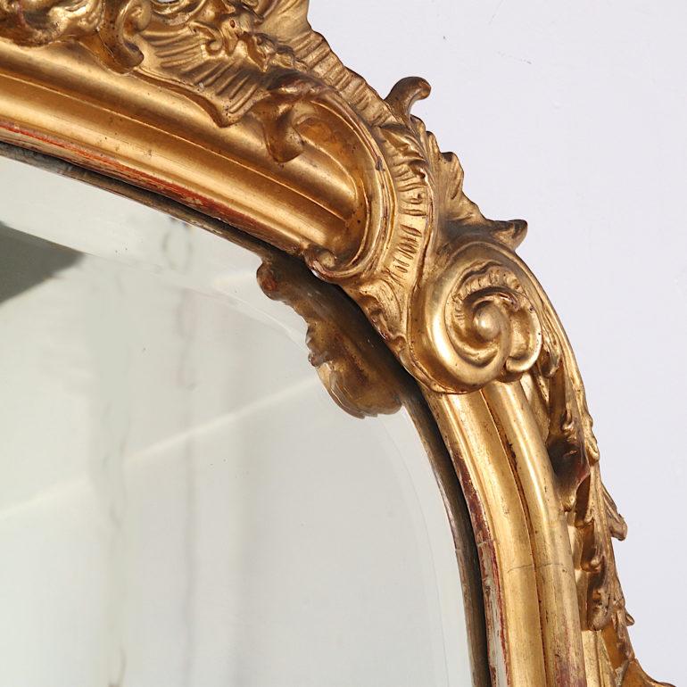 19th Century French Louis XV Style Mirror Napoleon III, France 3