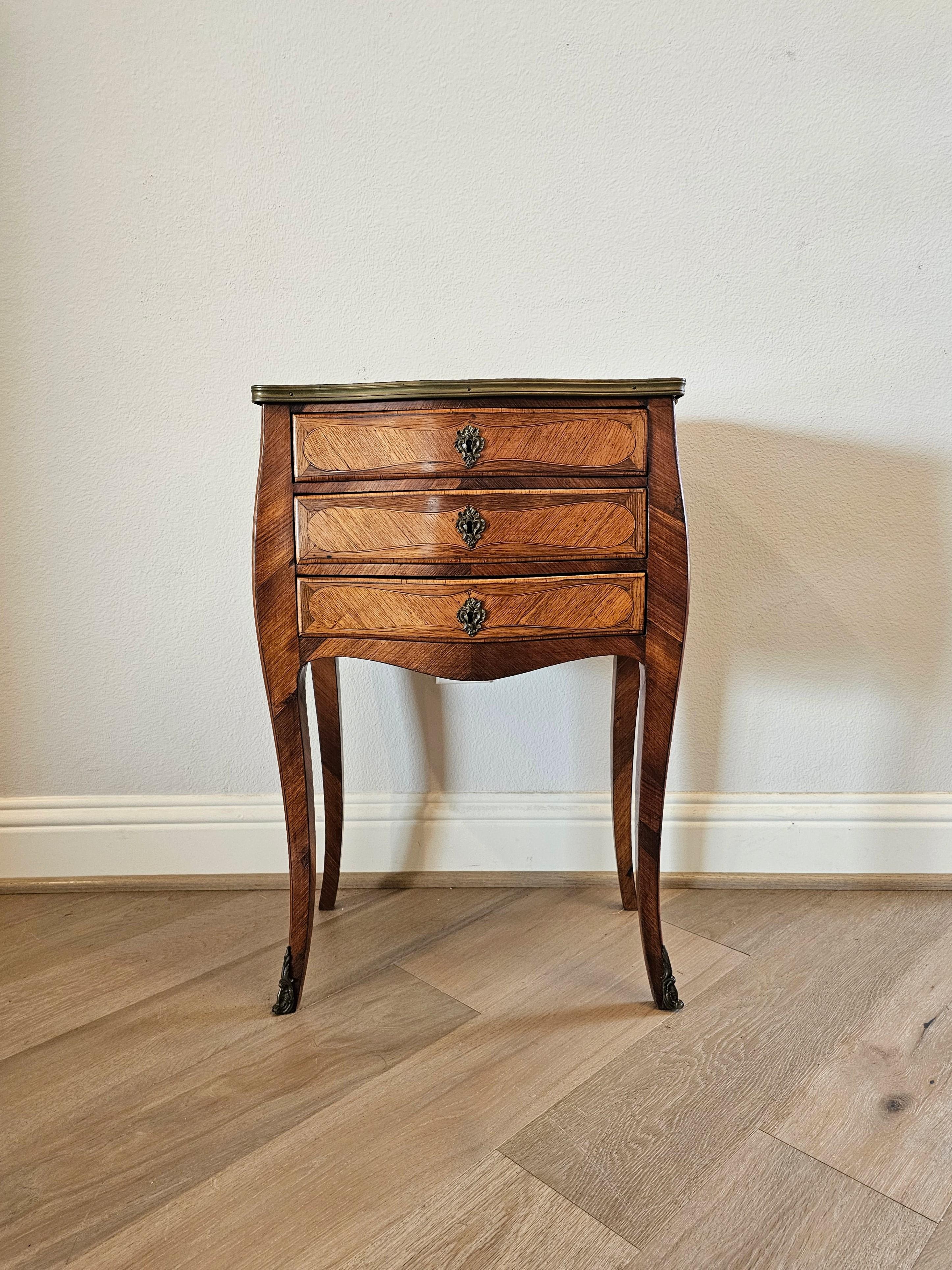 19th Century French Louis XV Style Nightstand Table For Sale 8