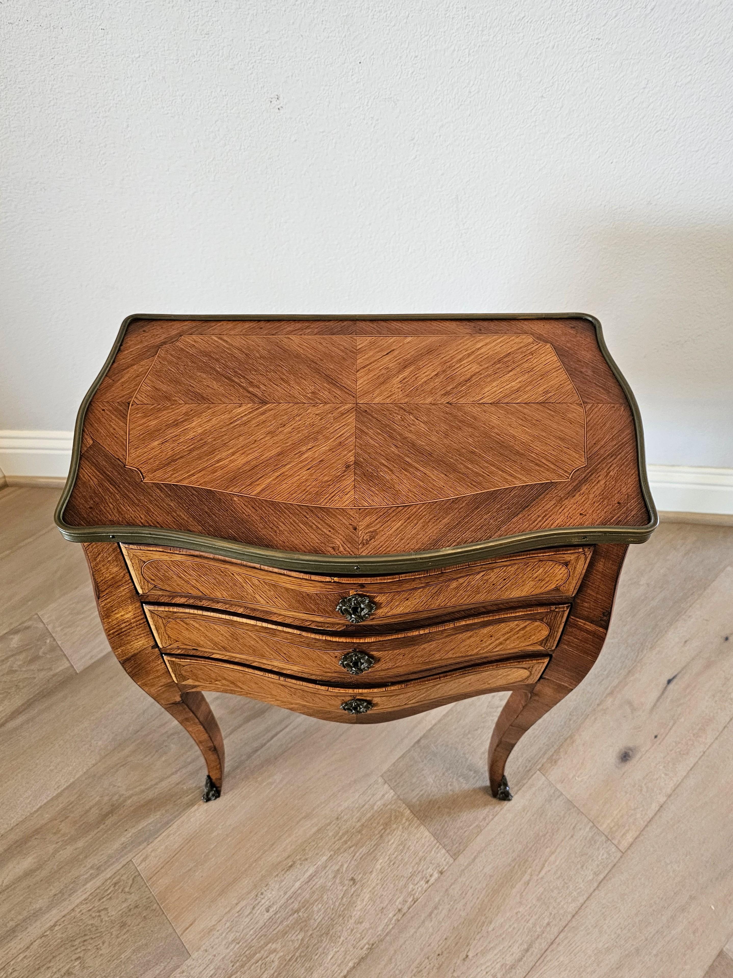 19th Century French Louis XV Style Nightstand Table For Sale 12