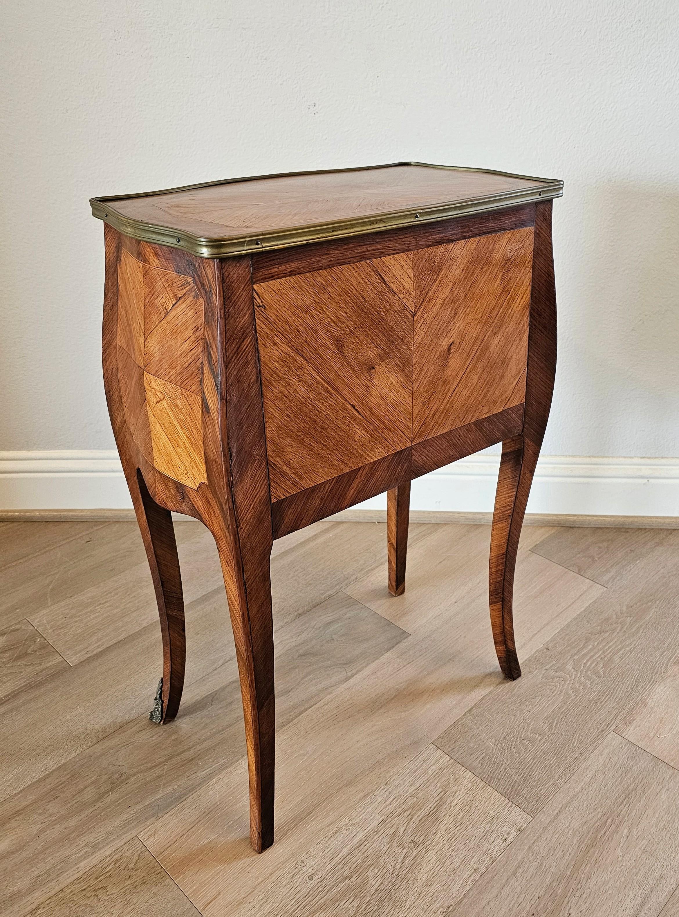 19th Century French Louis XV Style Nightstand Table In Good Condition For Sale In Forney, TX