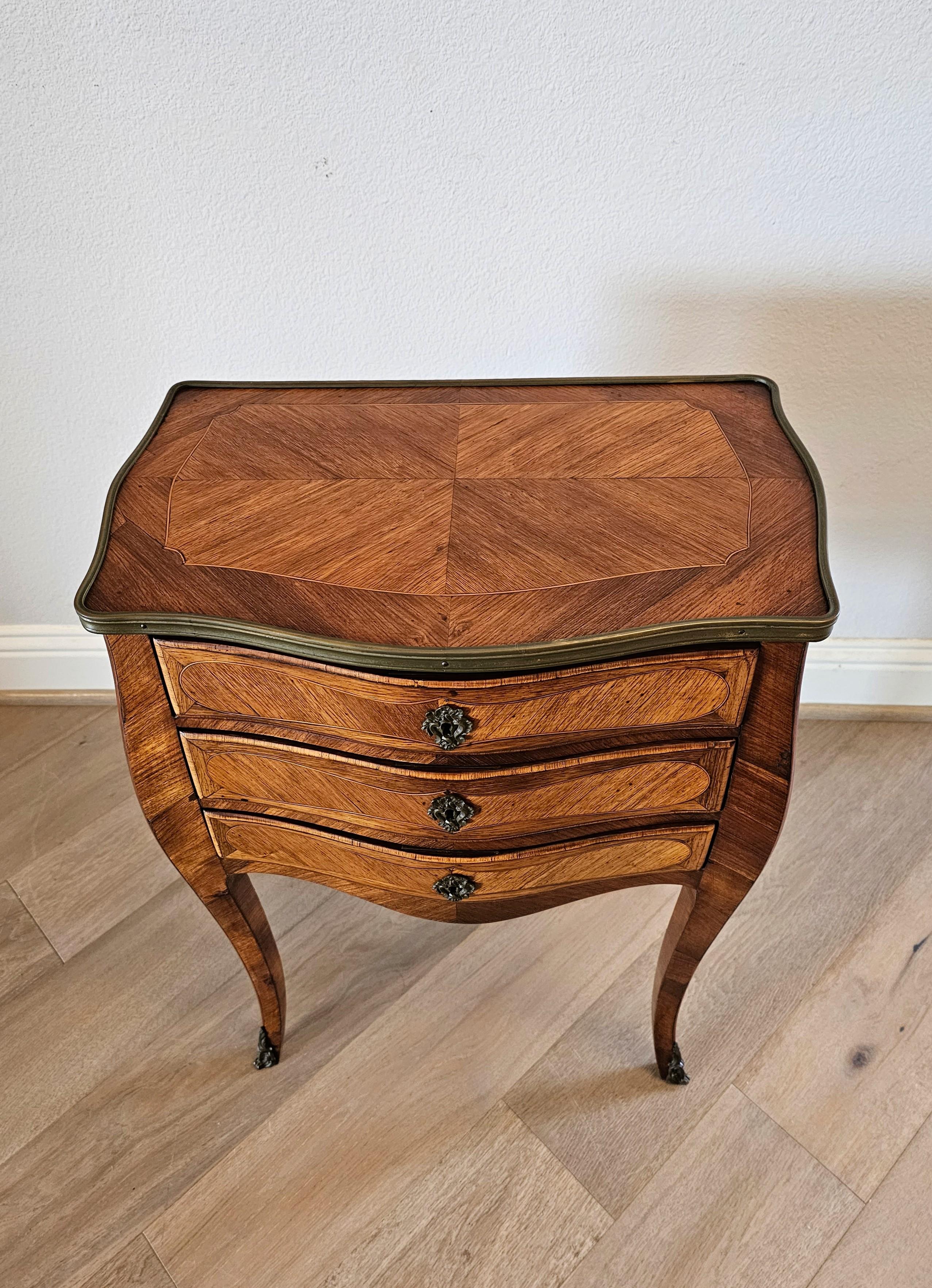19th Century French Louis XV Style Nightstand Table For Sale 1