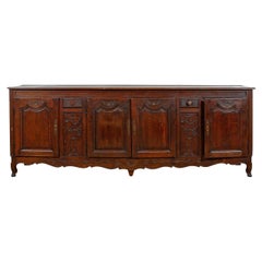 19th Century French Louis XV Style Oak Antique Enfilade from Picardy, circa 1840