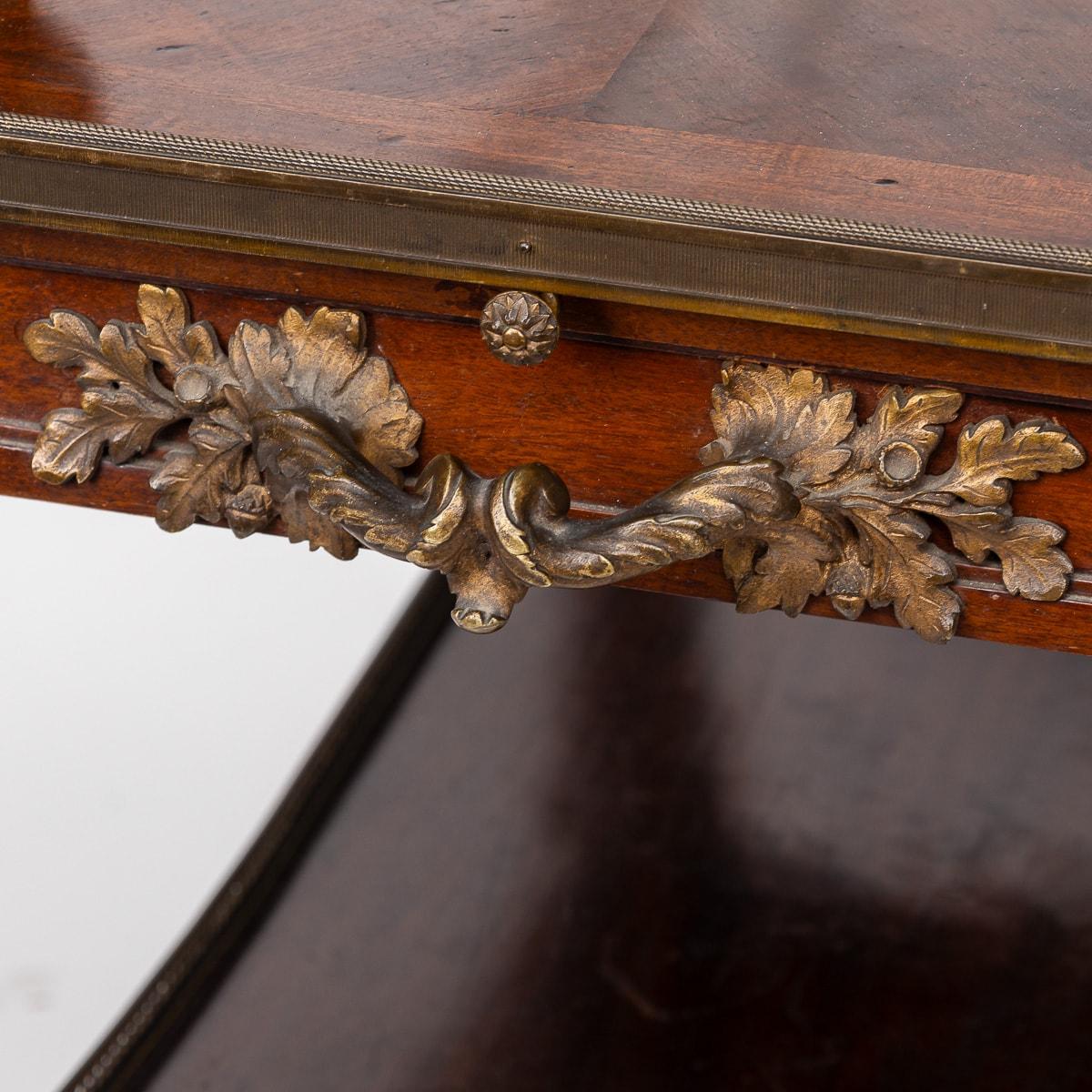 19th Century French Louis XV Style Ormolu Mounted Tea Table & Tray c.1880 For Sale 13