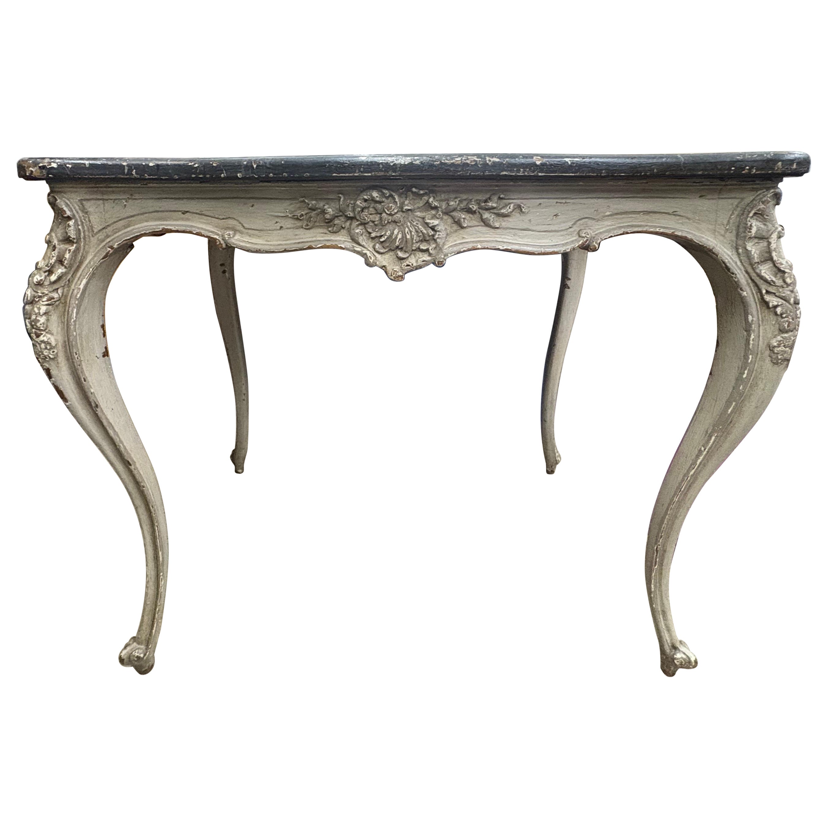 19th Century French Louis XV Style Painted Table