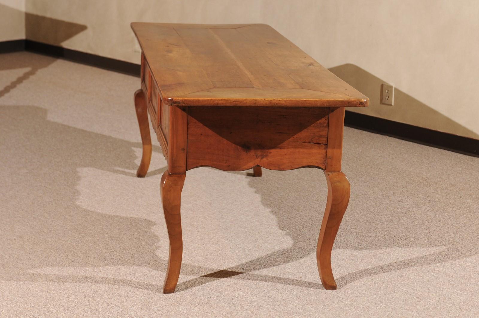 19th Century French Louis XV Style Provincial Desk in Fruitwood 7