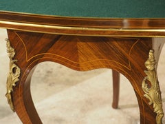 Console e tavolo da gioco in palissandro con intarsio, in stile Luigi XV, del XIX secolo