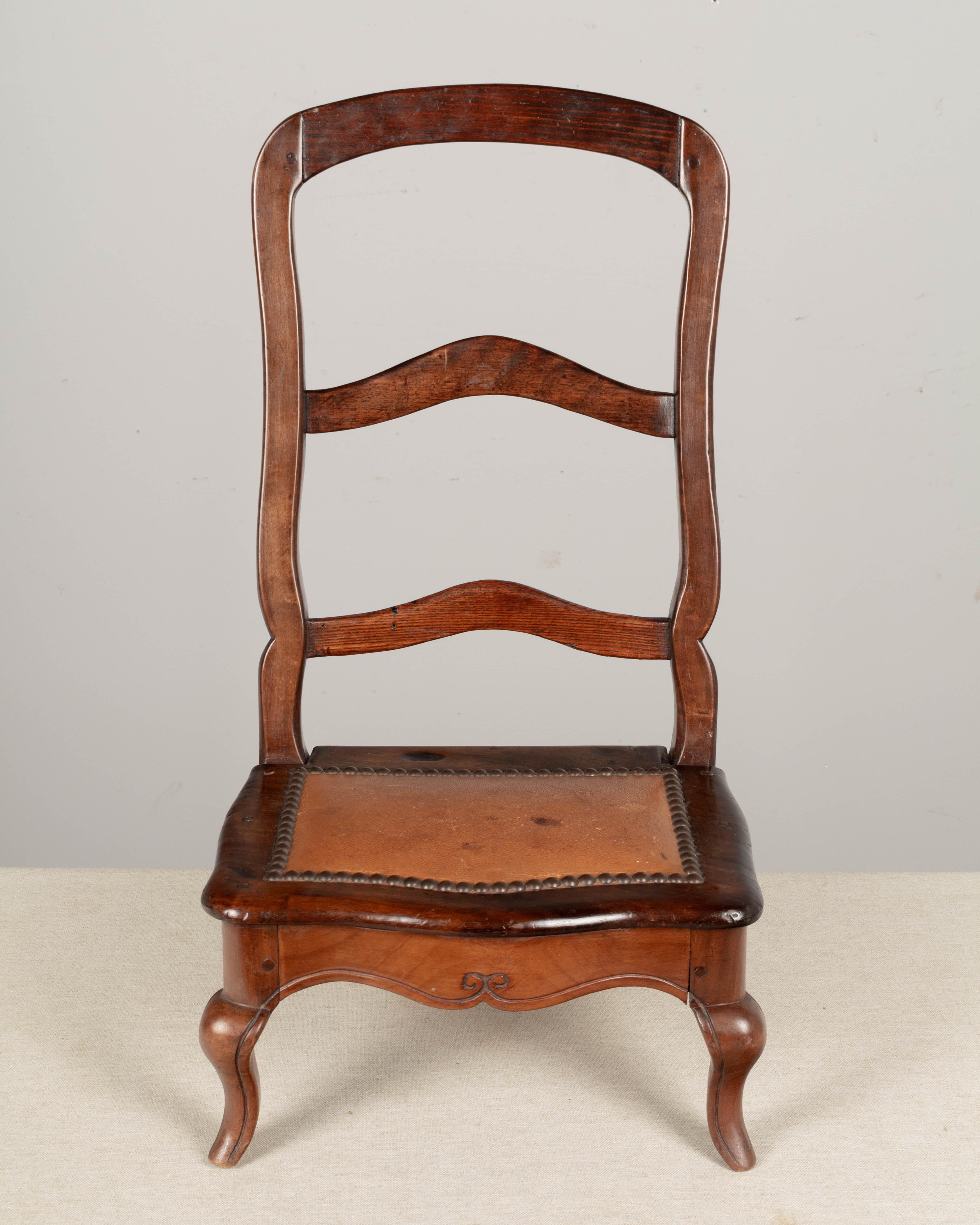 19th Century French Louis XV Style Sampler Chair In Good Condition For Sale In Winter Park, FL