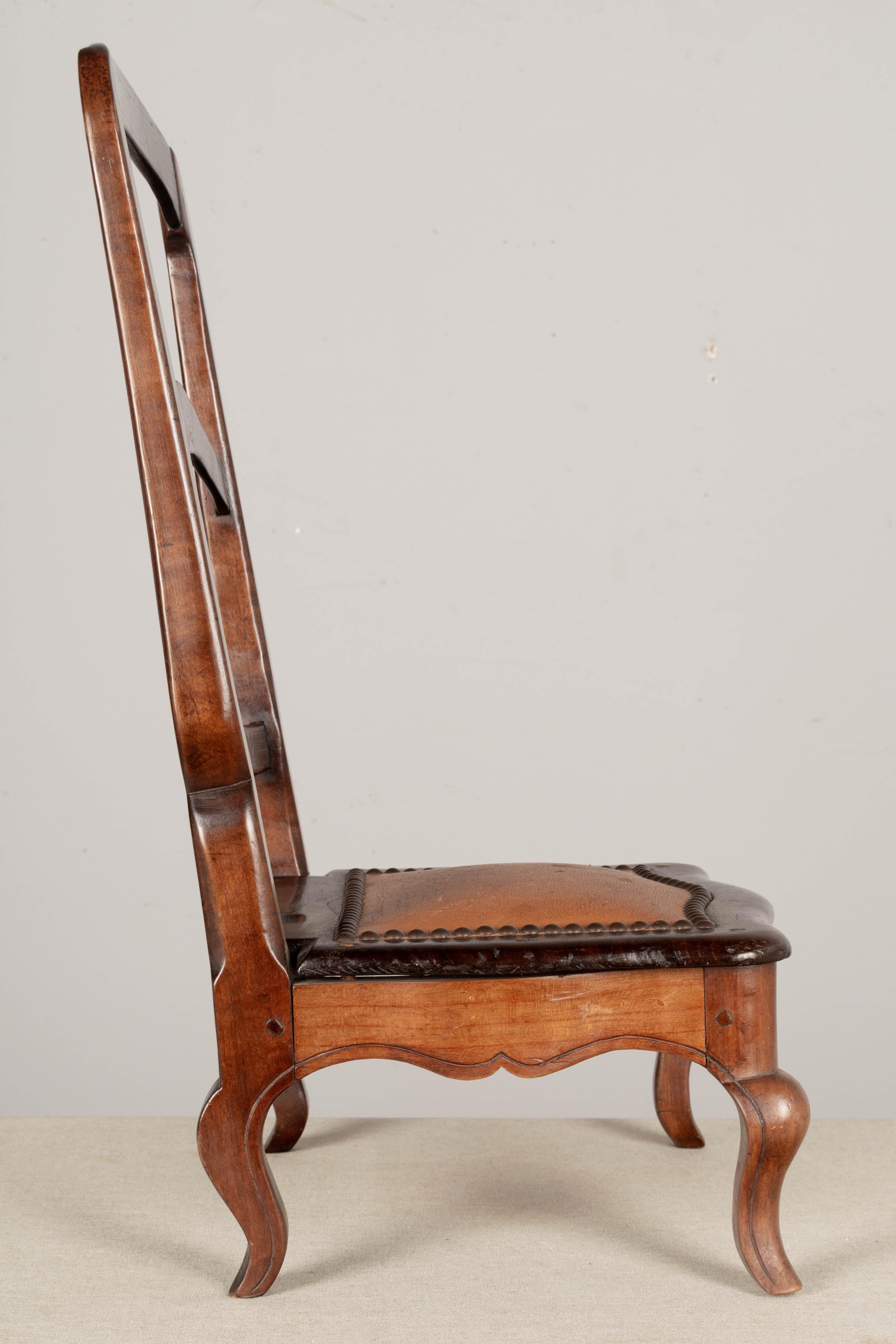 XIXe siècle Chaise Sampler française du 19ème siècle de style Louis XV en vente