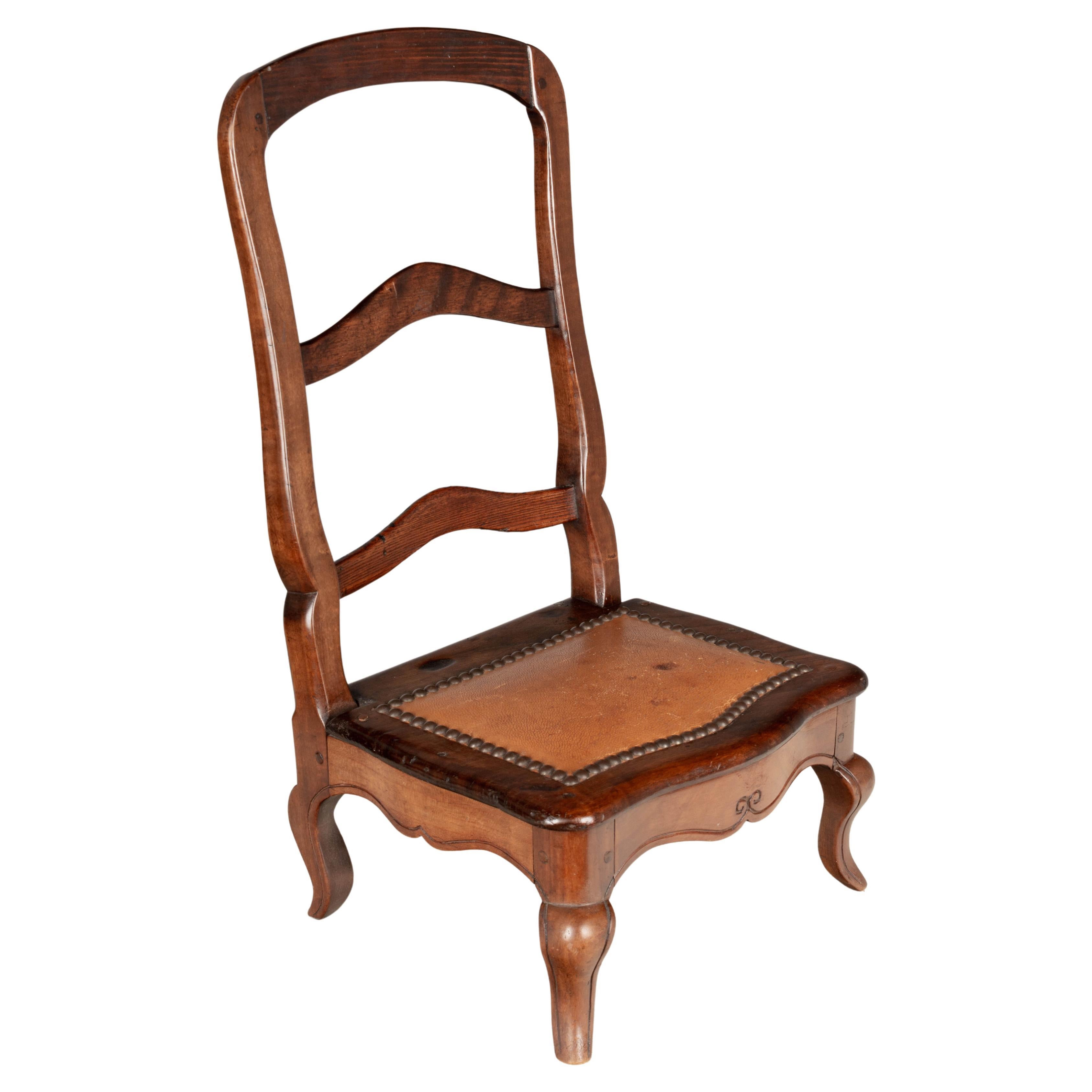 19th Century French Louis XV Style Sampler Chair For Sale