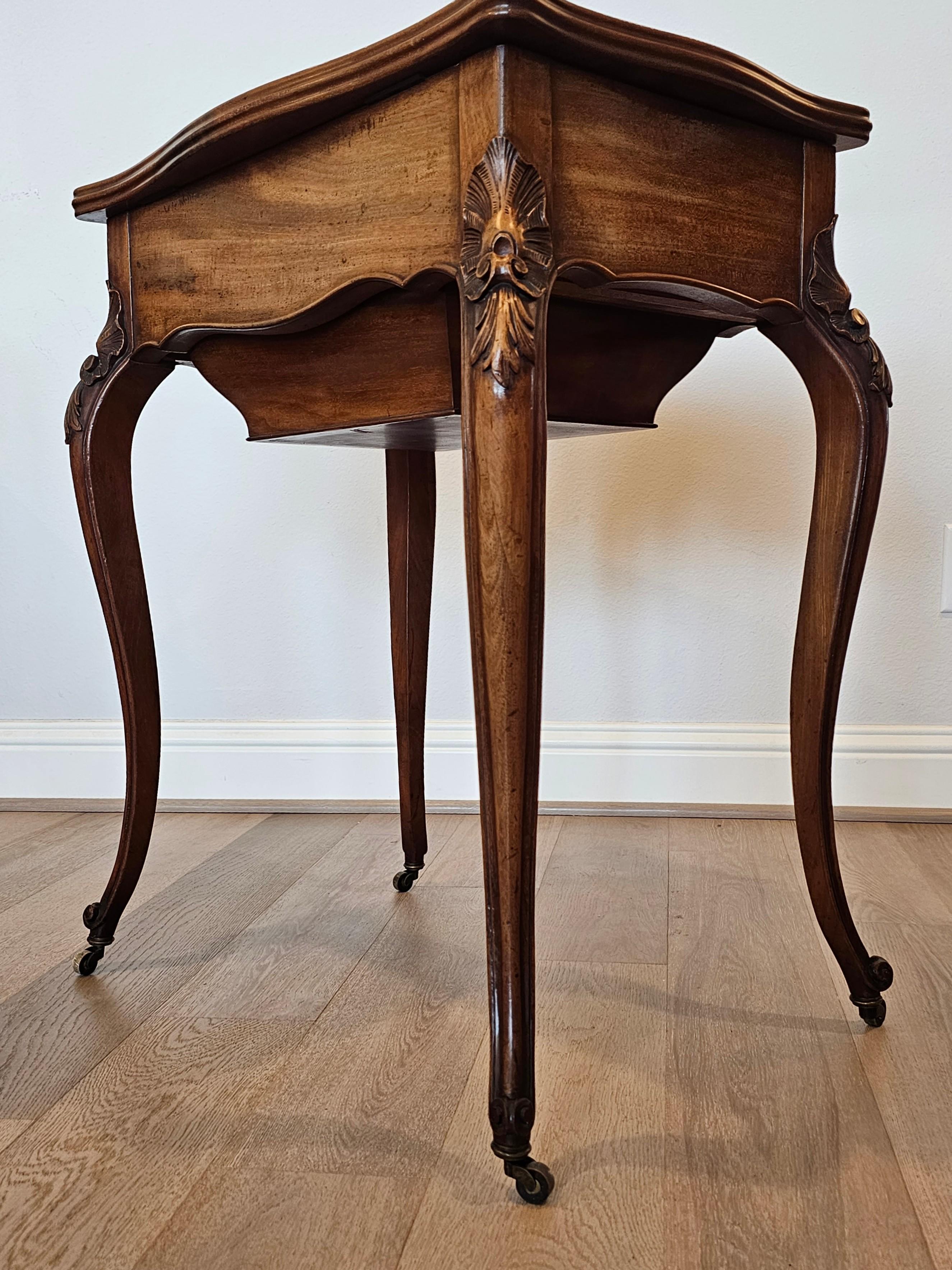 19th Century French Signed Ledet Louis XV Sewing Work Dressing Vanity Table 9