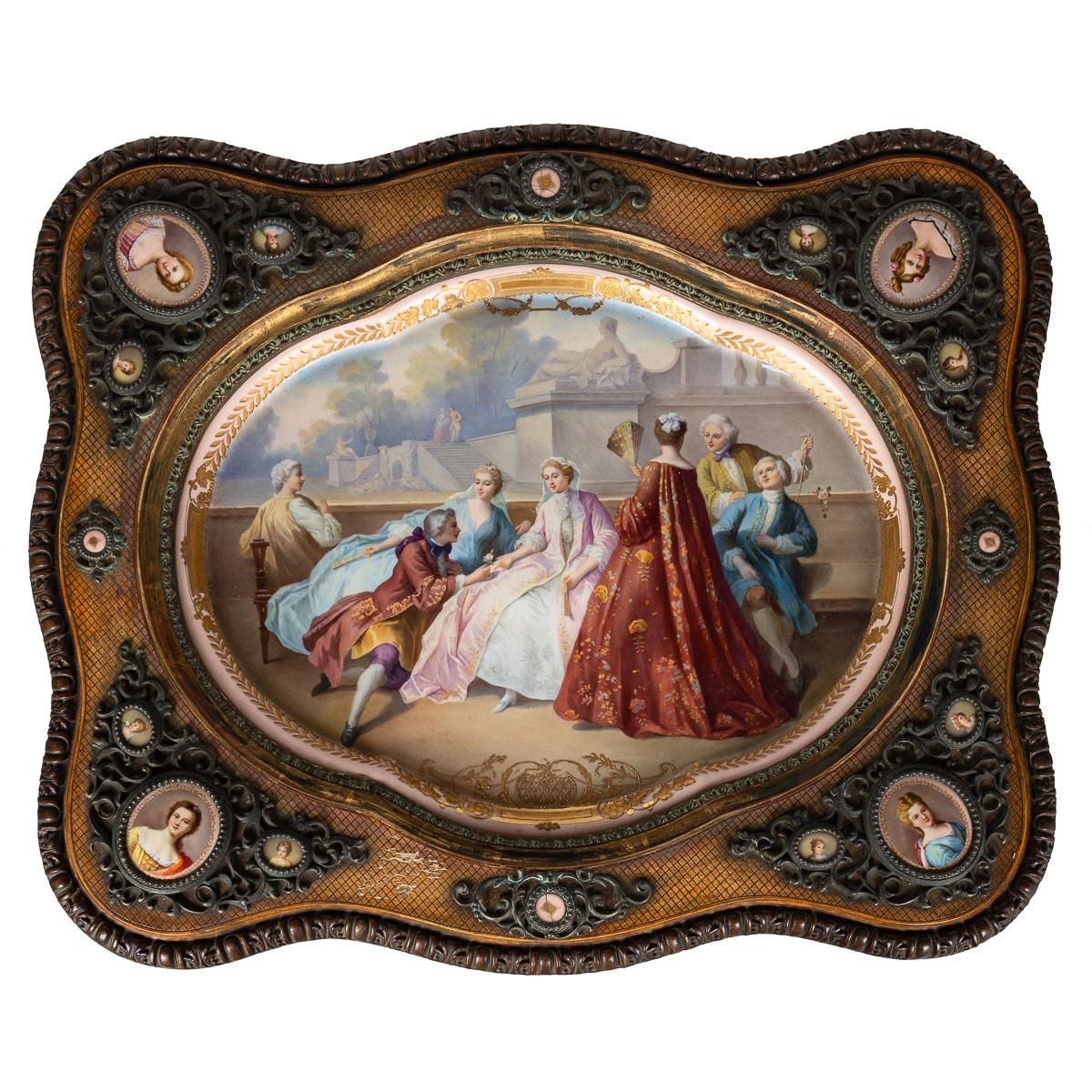 Französisches Tischset im Louis-XV-Stil des 19. Jahrhunderts mit Wiener Porzellan, um 1880 im Angebot 3