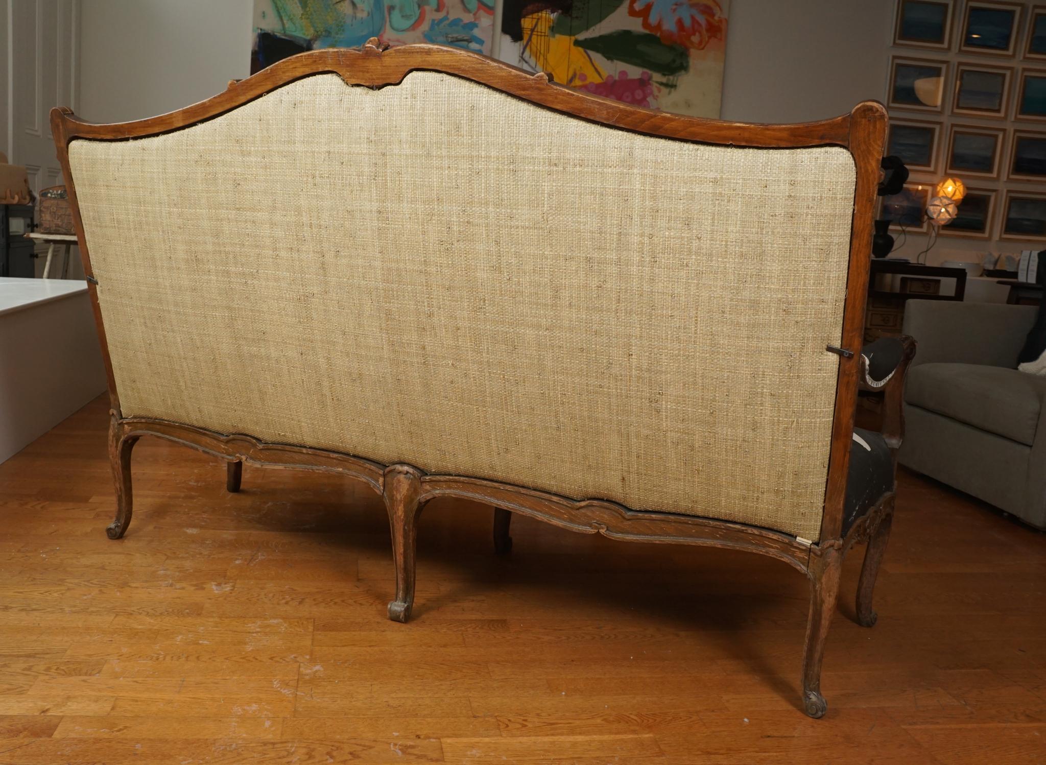 19th Century French Louis XV Style Upholstered Settee 5
