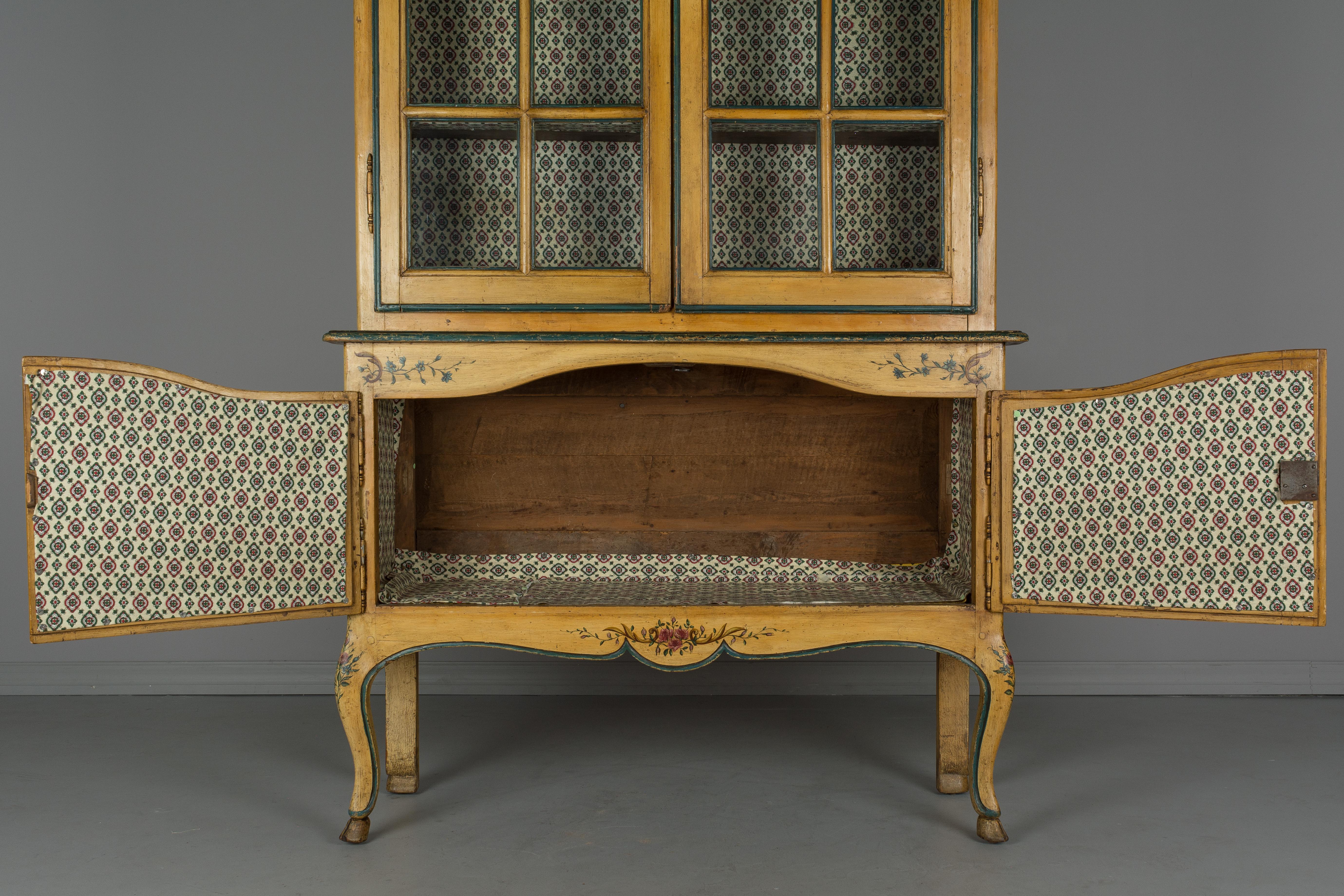 19th Century French Louis XV Style Vitrine or Bookcase 1