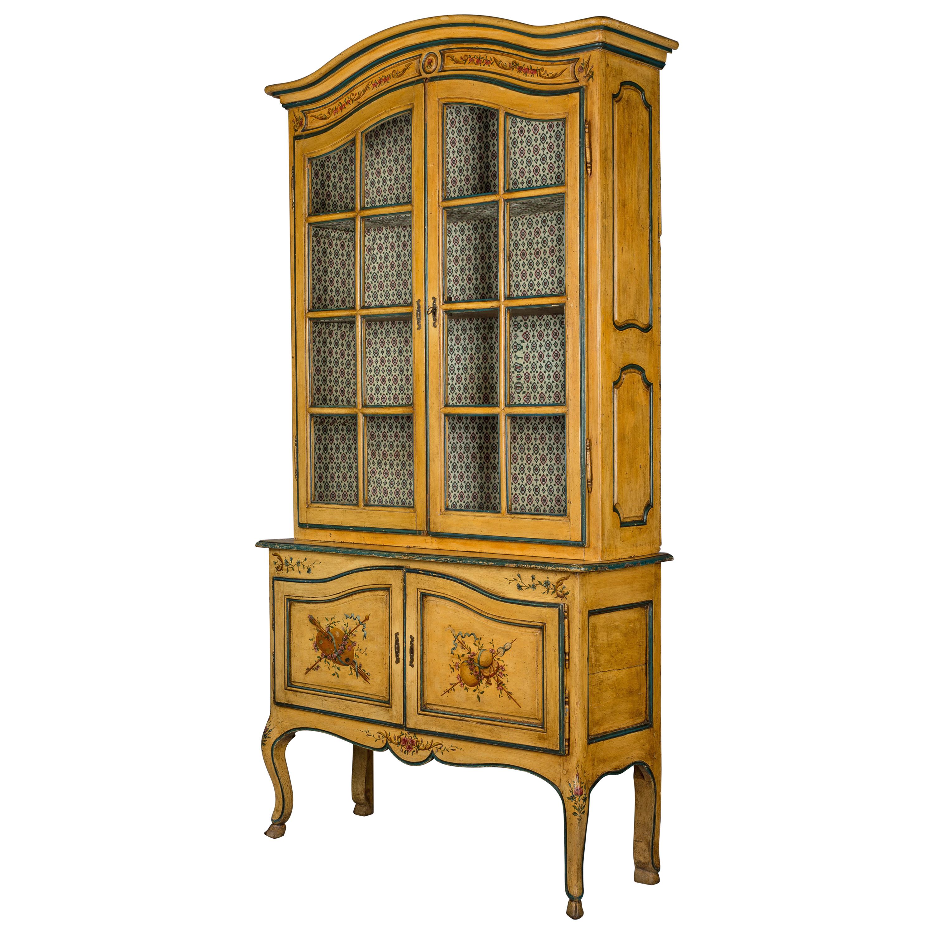 19th Century French Louis XV Style Vitrine or Bookcase