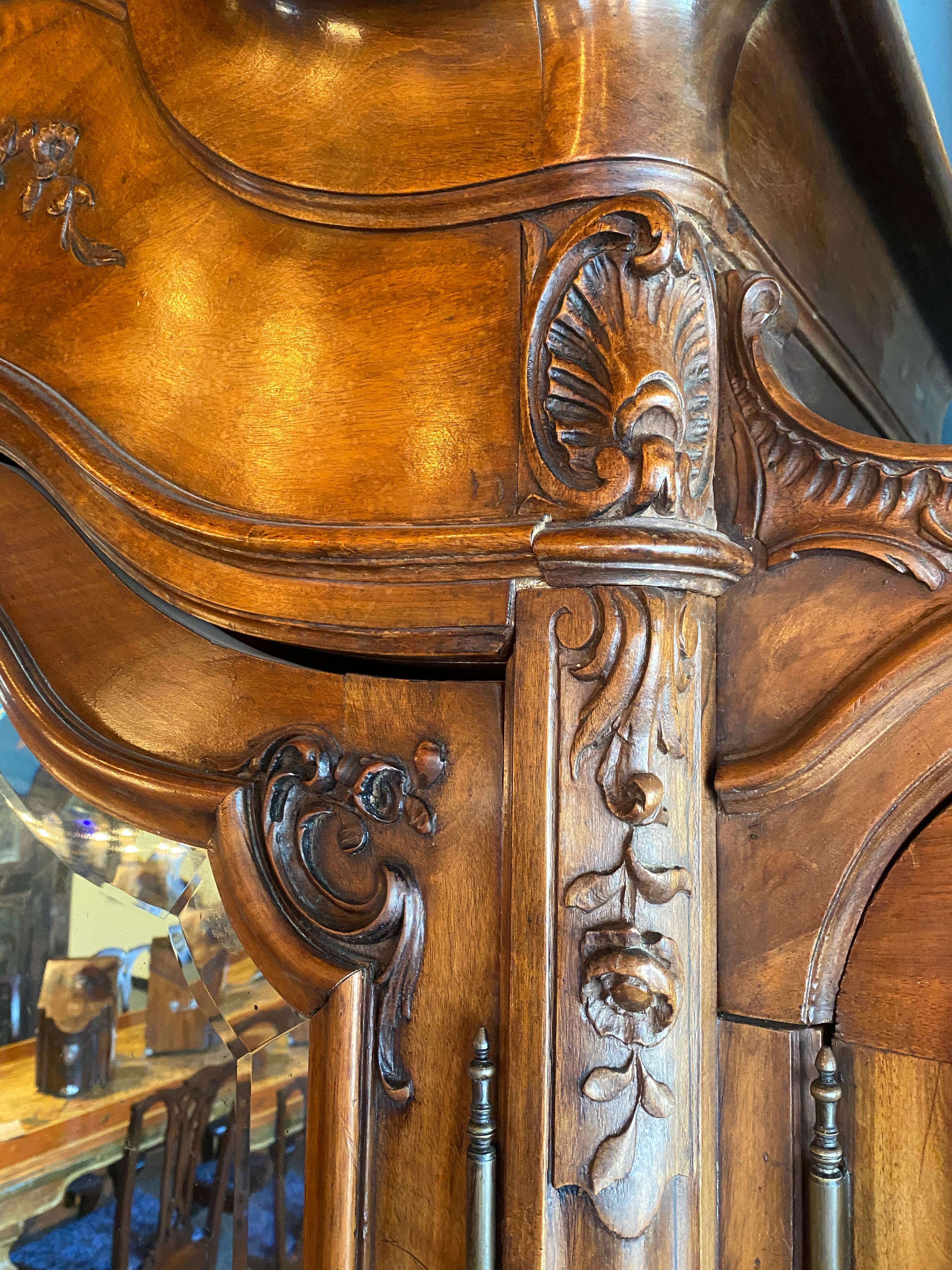 19th Century French Louis XV Style Walnut Armoire 5