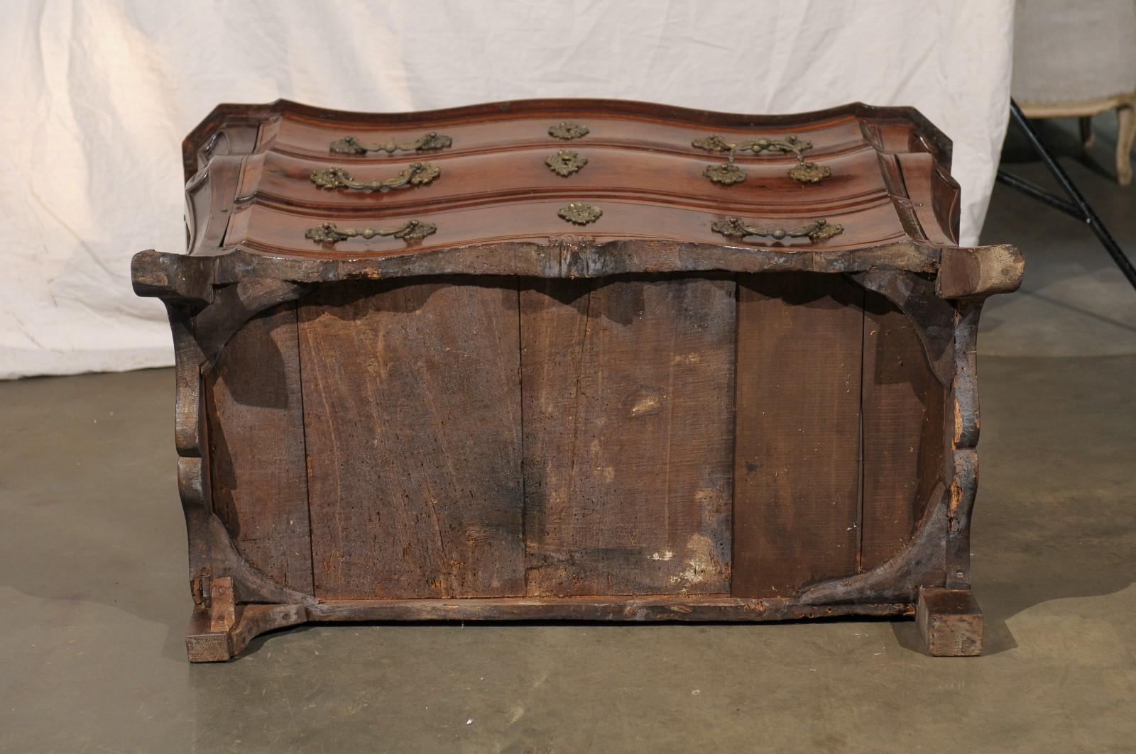 19th Century French Louis XV Style Walnut Commode with Carved Details 6