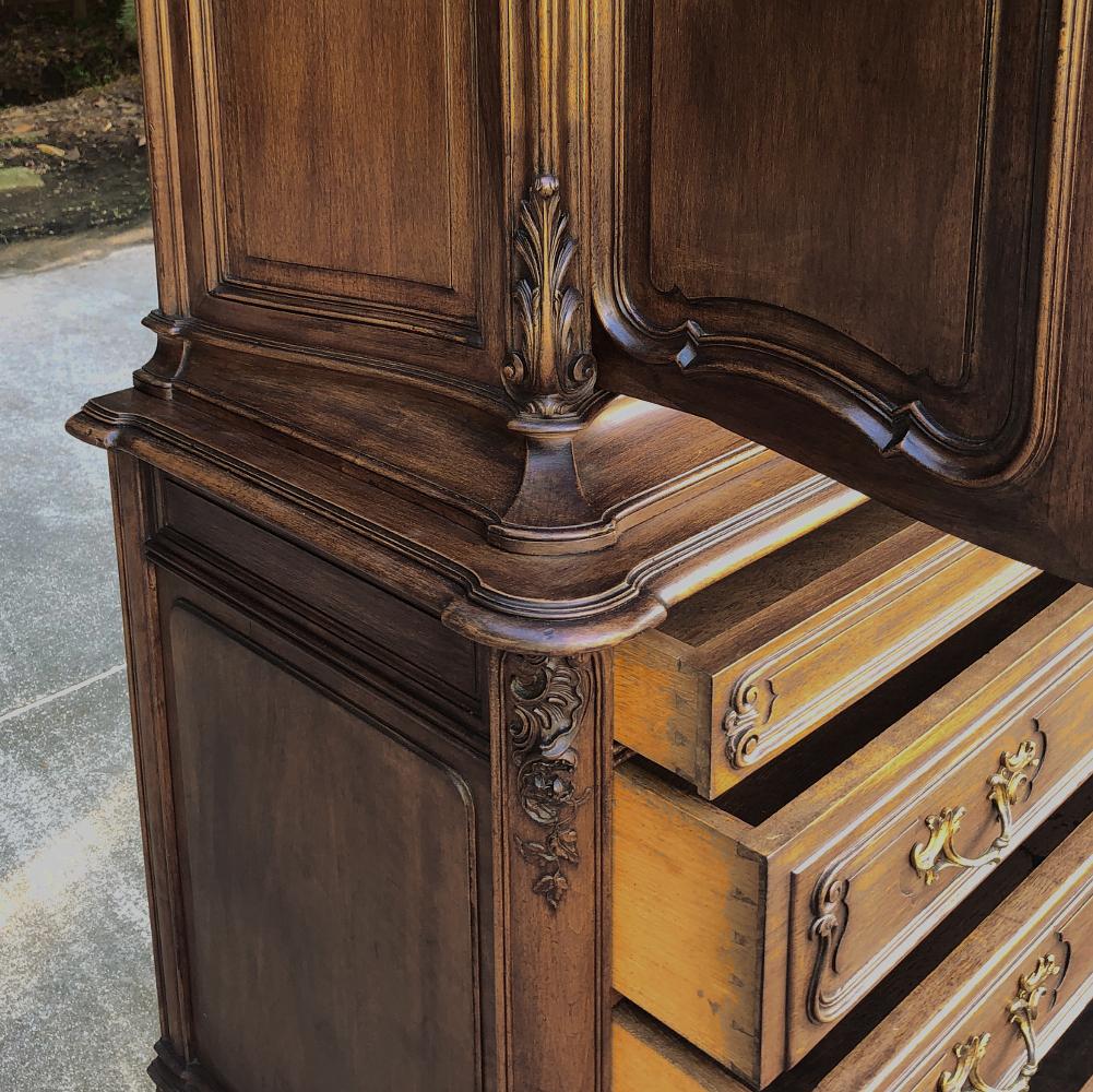 19th Century French Louis XV Walnut Cabinet, Commode 6
