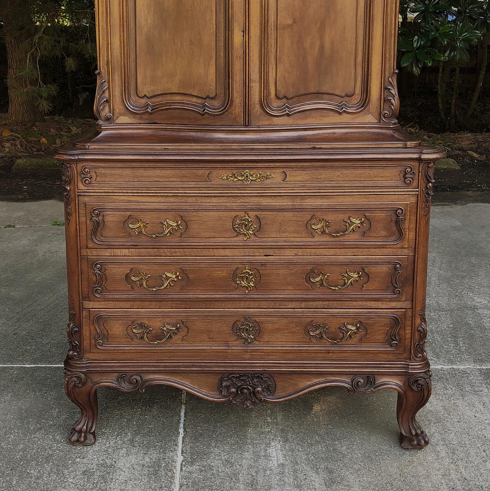Late 19th Century 19th Century French Louis XV Walnut Cabinet, Commode