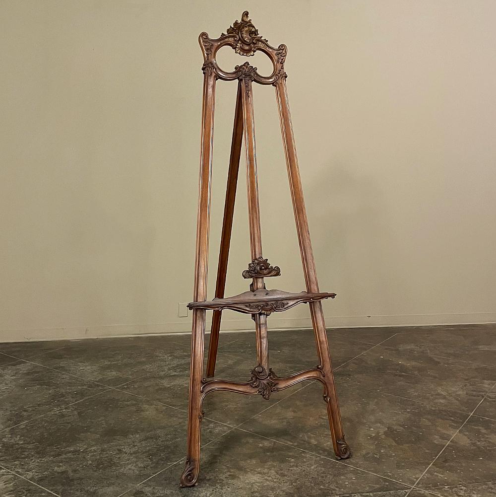 Chevalet français Louis XV du 19ème siècle en noyer Bon état à Dallas, TX