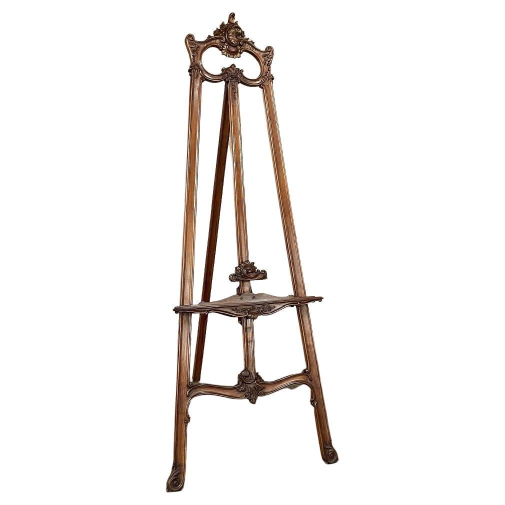 19th Century French Louis XV Walnut Easel For Sale