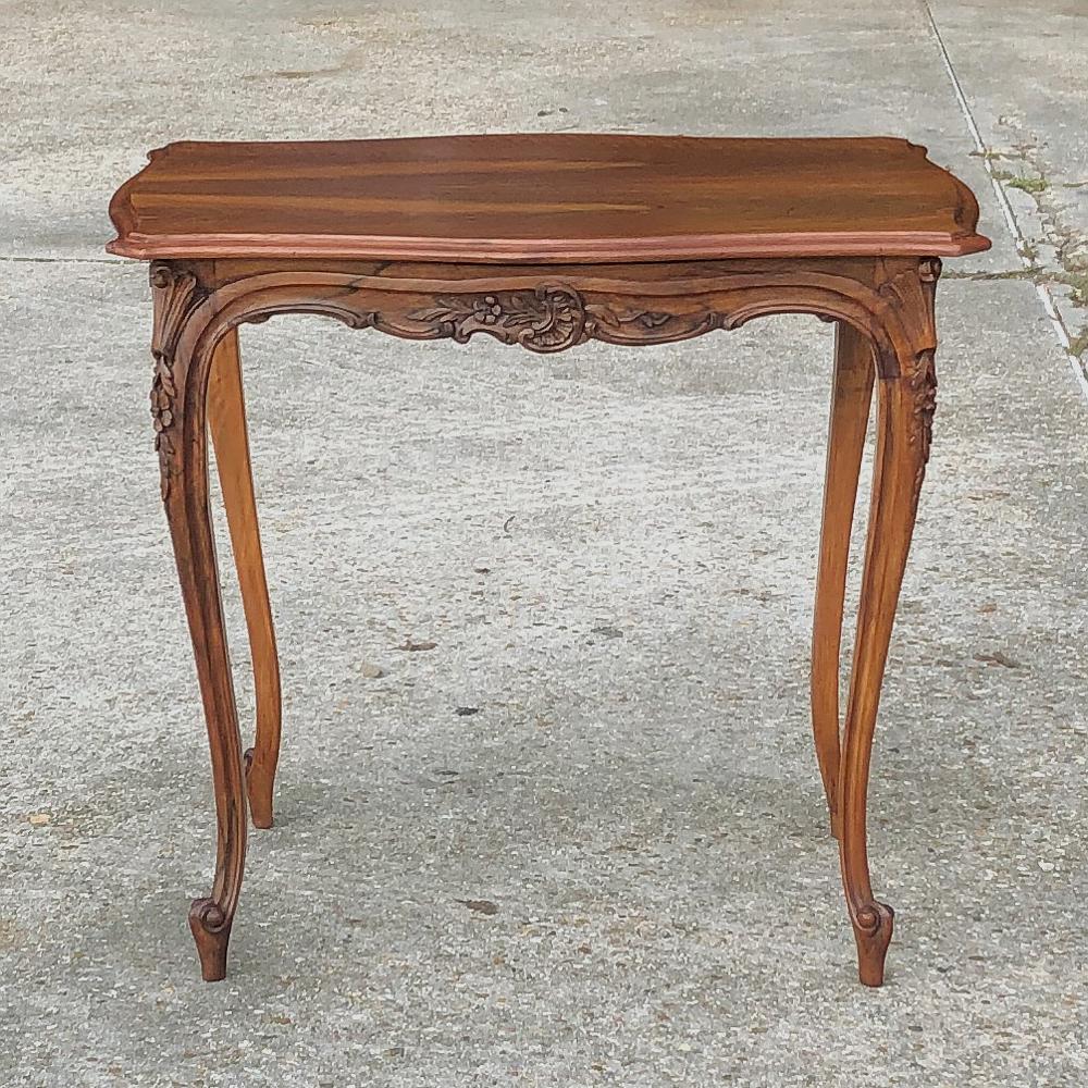 19th Century French Louis XV Walnut End Table 6