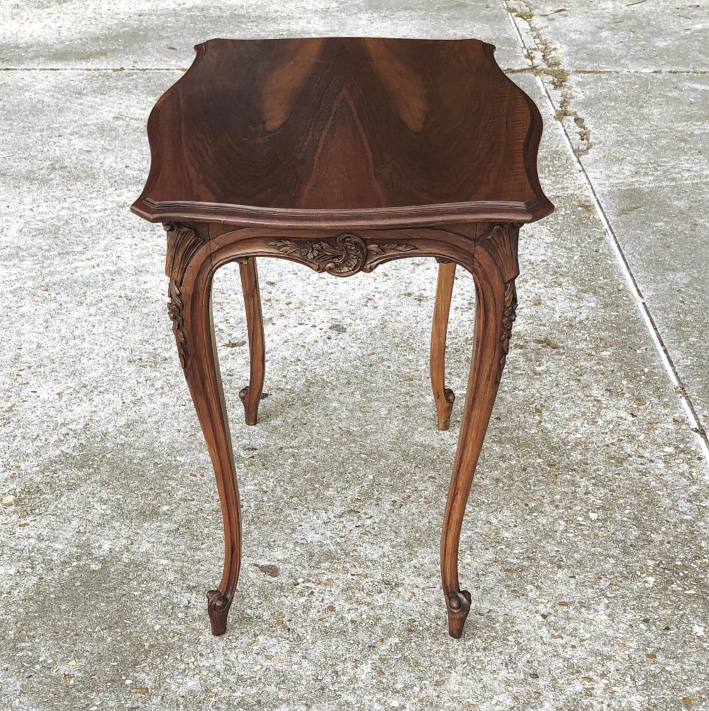 19th Century French Louis XV Walnut End Table 2