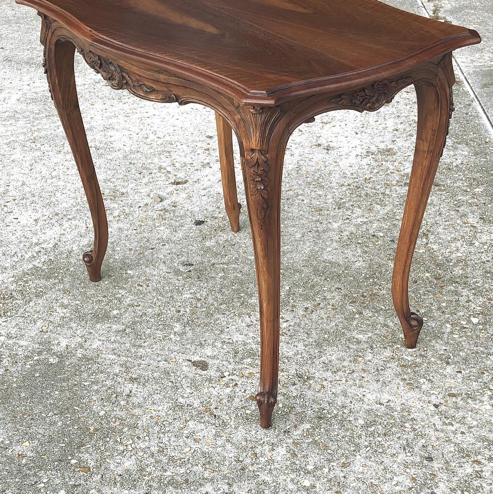 19th Century French Louis XV Walnut End Table 3