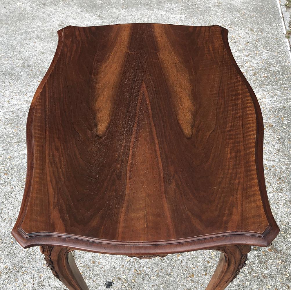 19th Century French Louis XV Walnut End Table 5