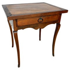 19th Century French Louis XV Walnut One Drawer Side Table