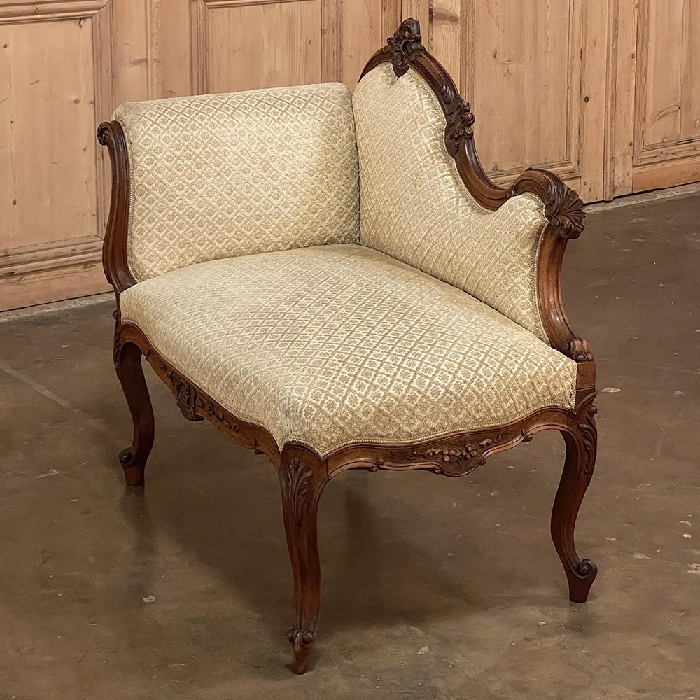 Französische Louis XV.-Sessel aus Nussbaumholz, 19. Jahrhundert im Angebot 5