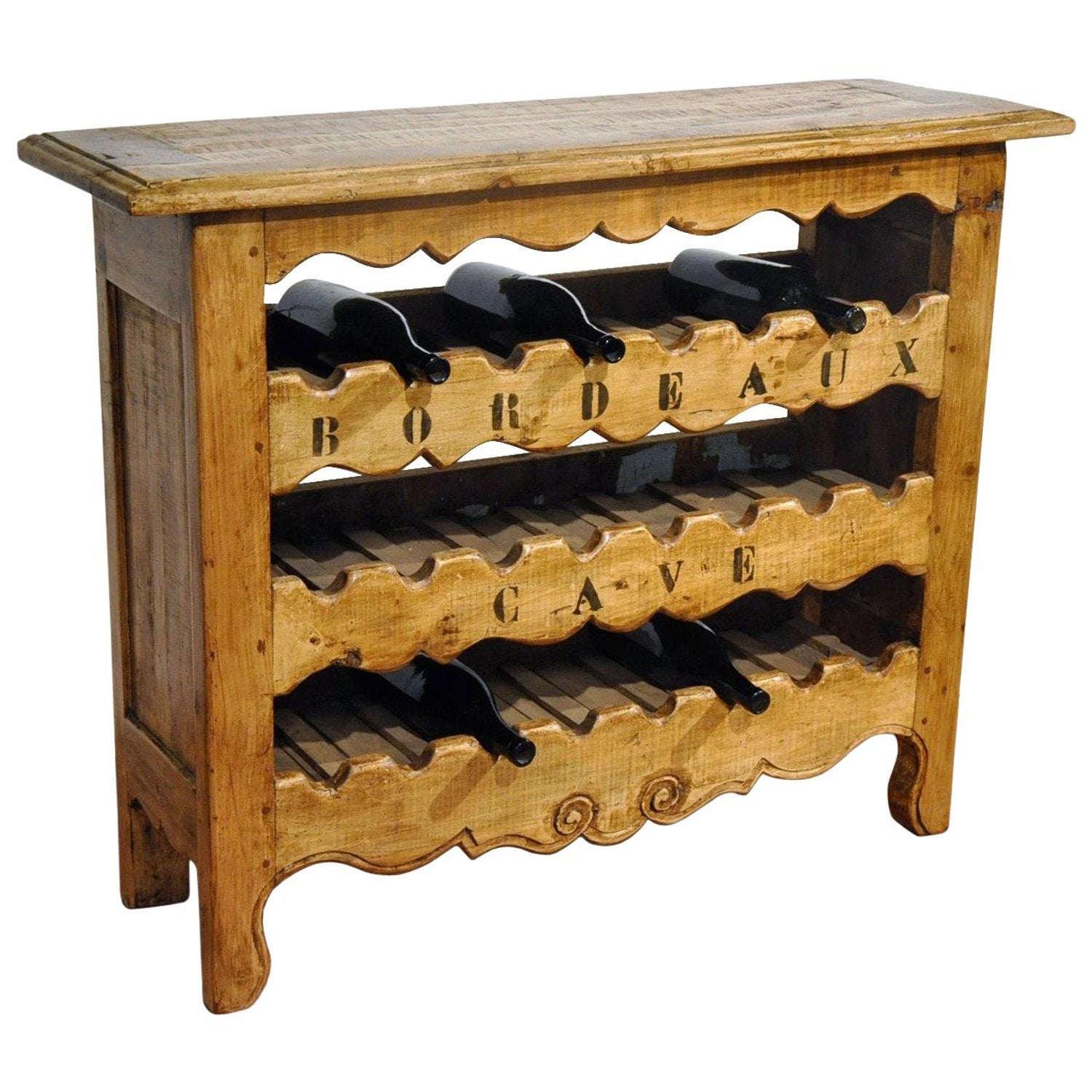 19th Century French Louis Xv Wine Bottle Storage Cabinet Buffet