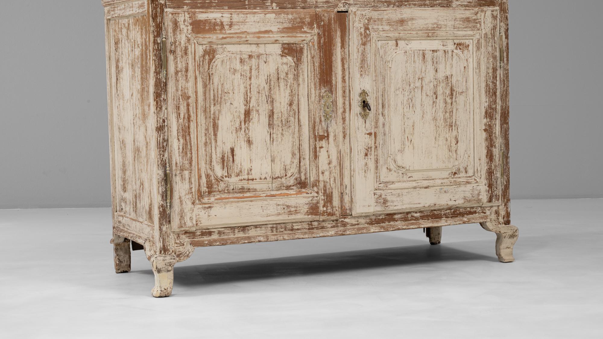 19th Century French Louis XV Wood Patinated Cabinet with Wire Doors For Sale 6