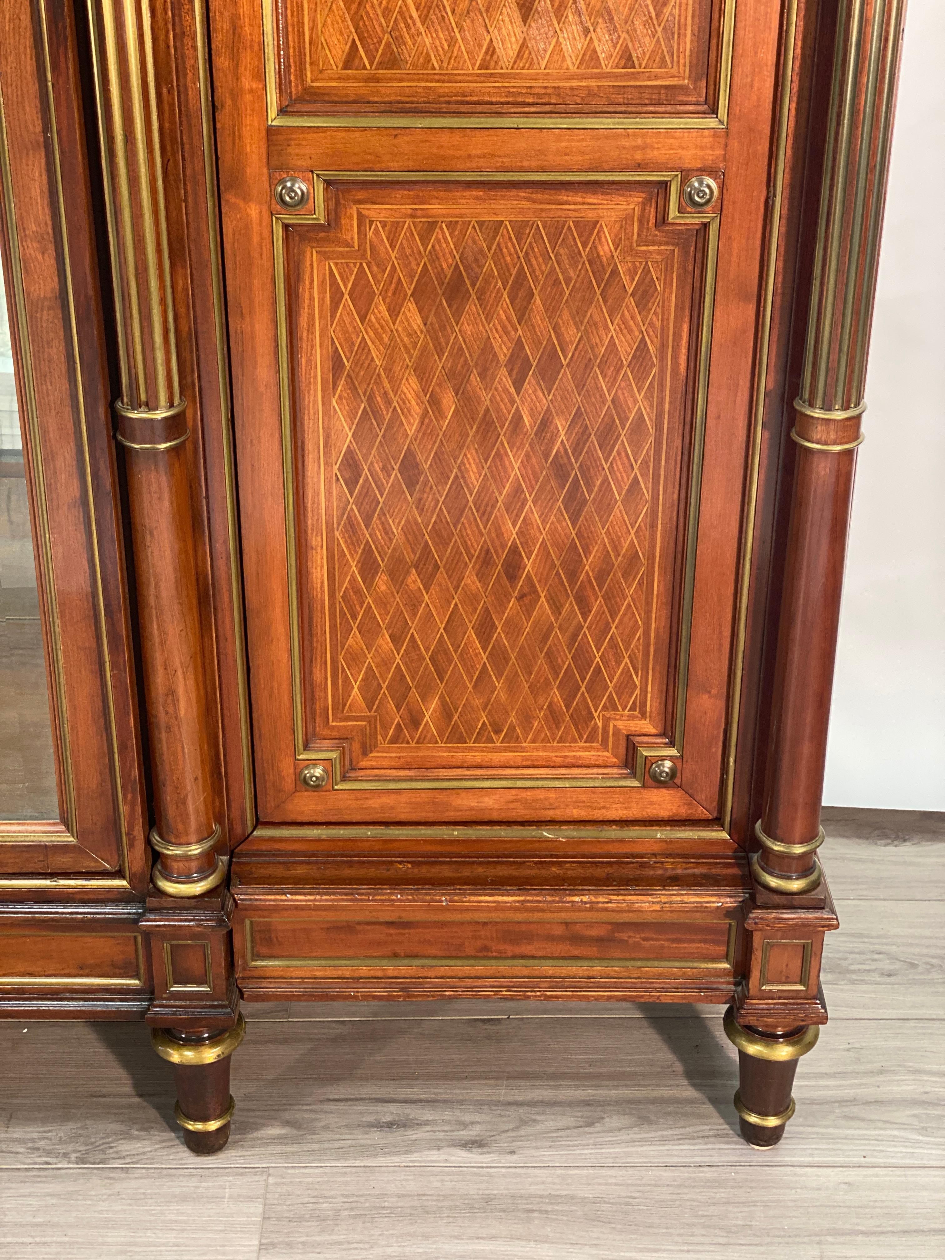 Late 19th Century 19th Century French Louis XVI Armoire Display Cabinet