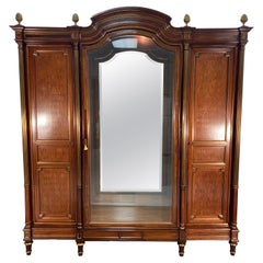 19th Century French Louis XVI Armoire Display Cabinet