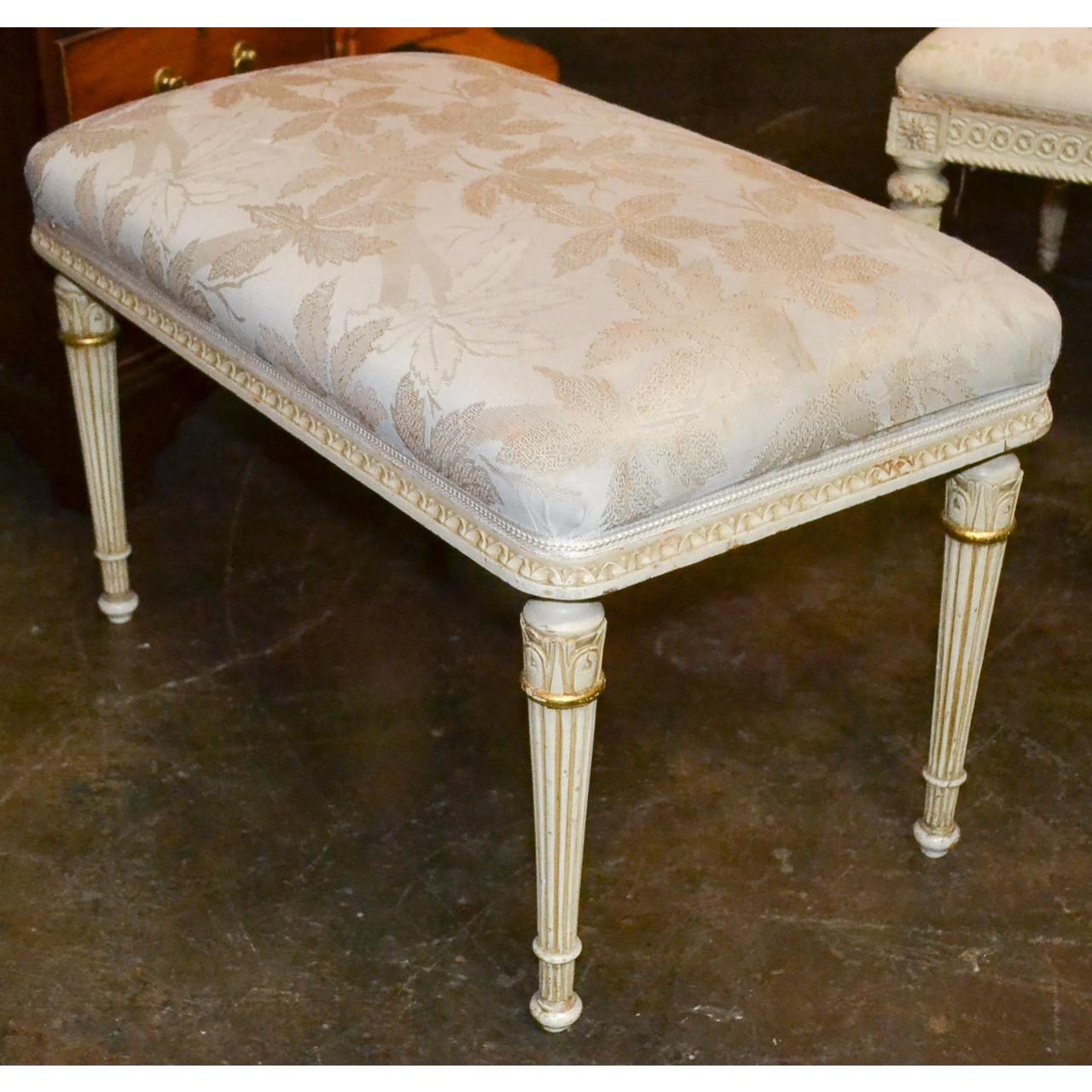 Upholstery 19th Century French Louis XVI Bench