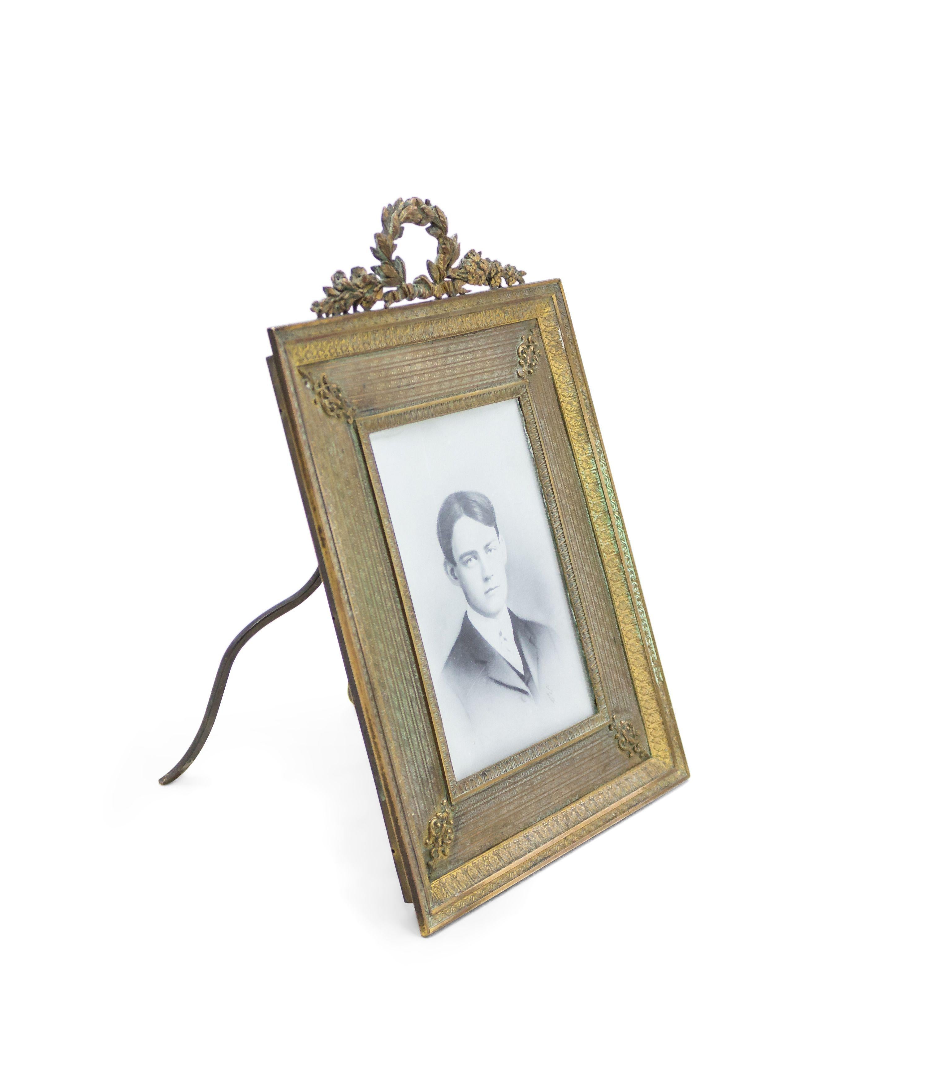 19th Century French Louis XVI Bronze Picture Frame In Good Condition For Sale In New York, NY