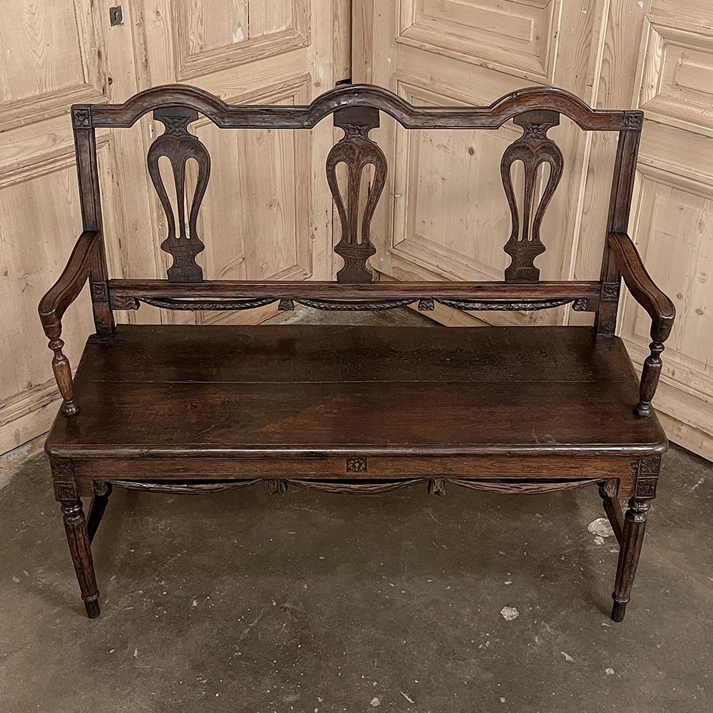 19th Century French Louis XVI Canape, Bench In Good Condition In Dallas, TX