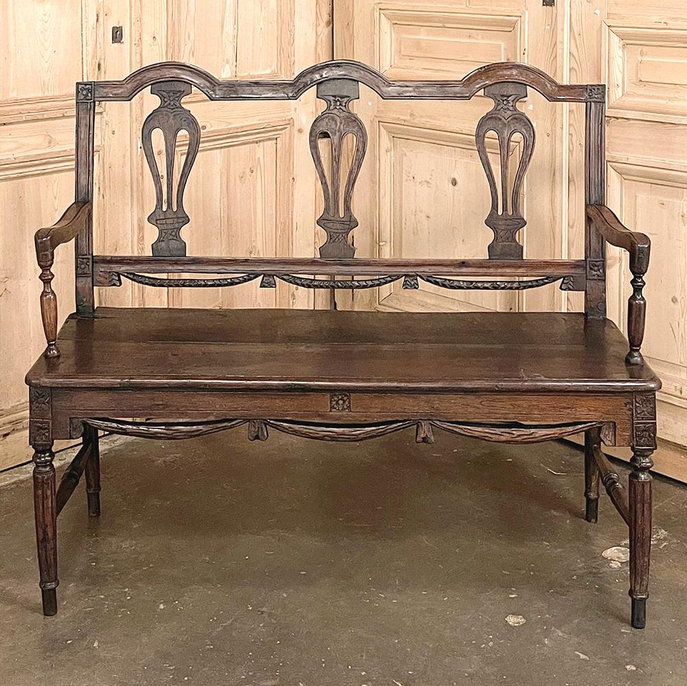 Late 19th Century 19th Century French Louis XVI Canape, Bench