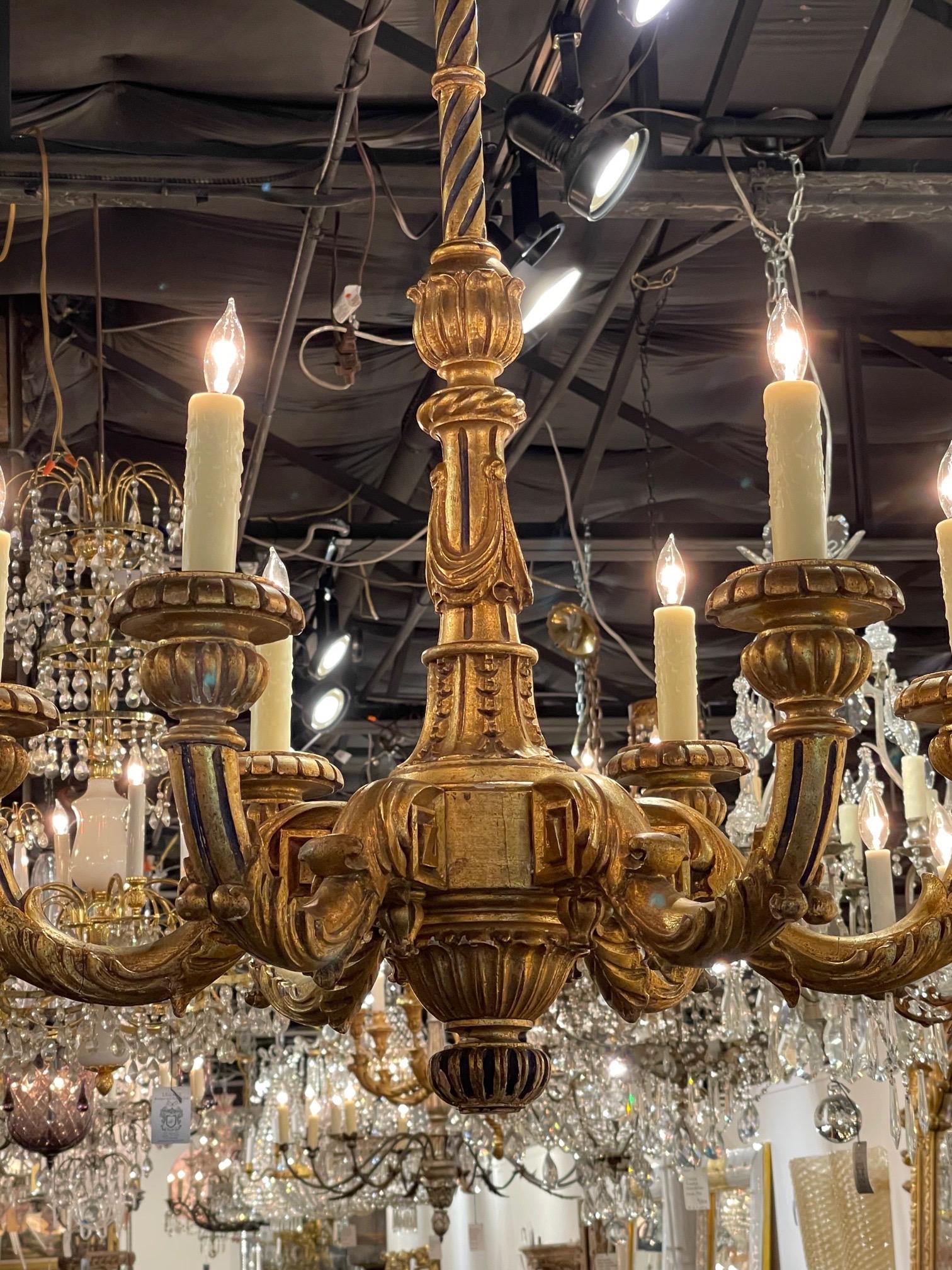 giltwood chandelier